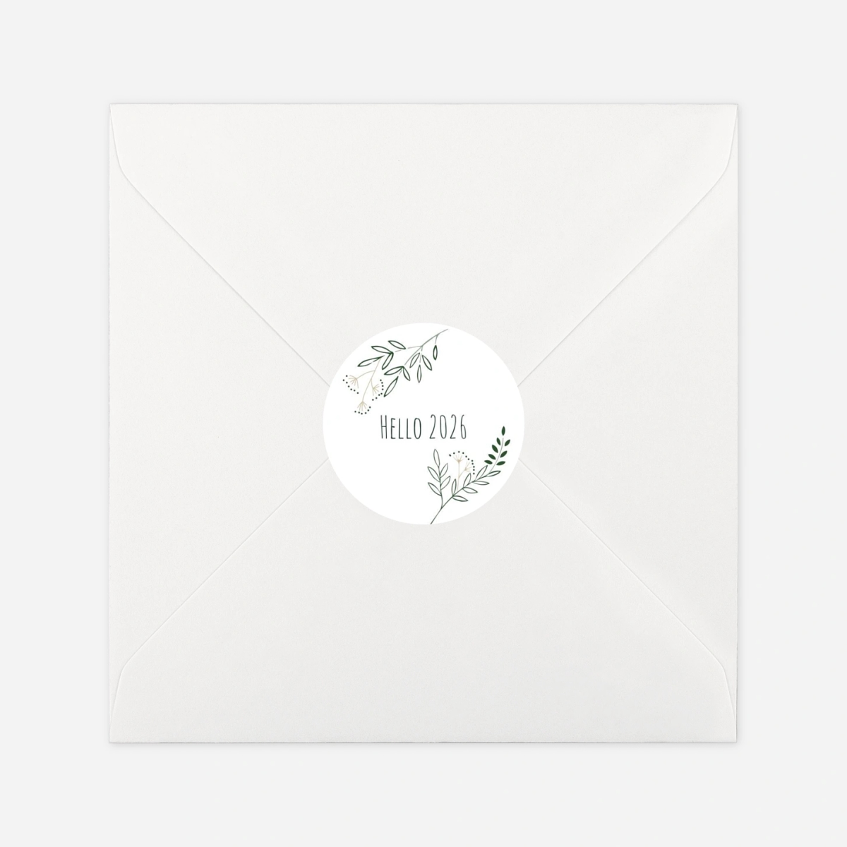 Geschenkaufkleber Weihnachten Wiesenblume