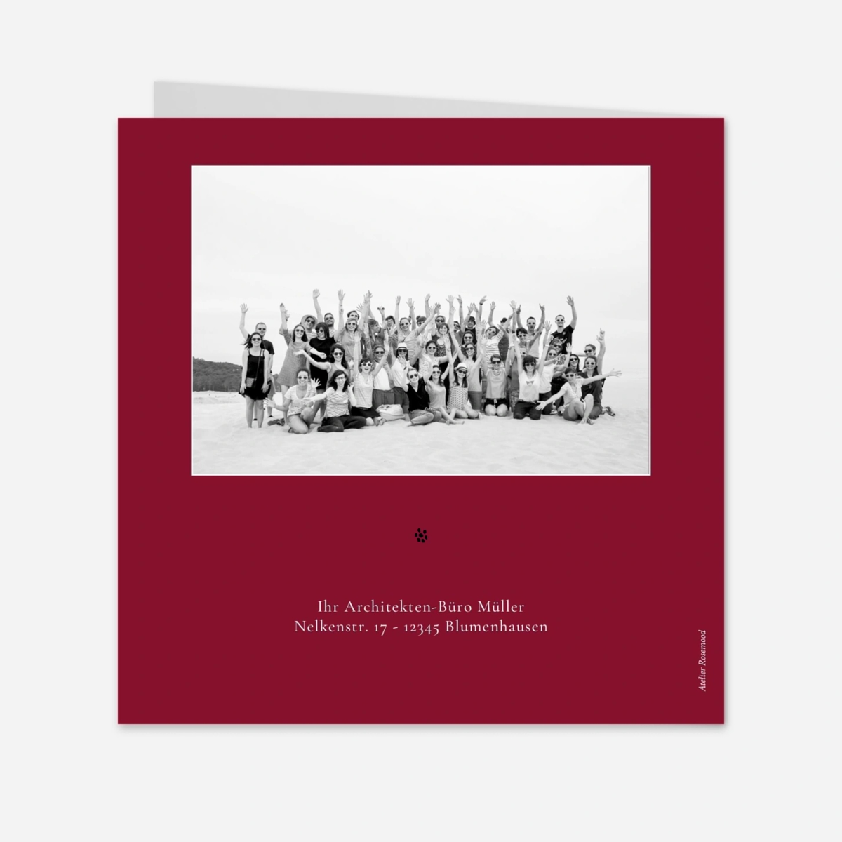 Geschäftliche Weihnachtskarte Wiesenblume