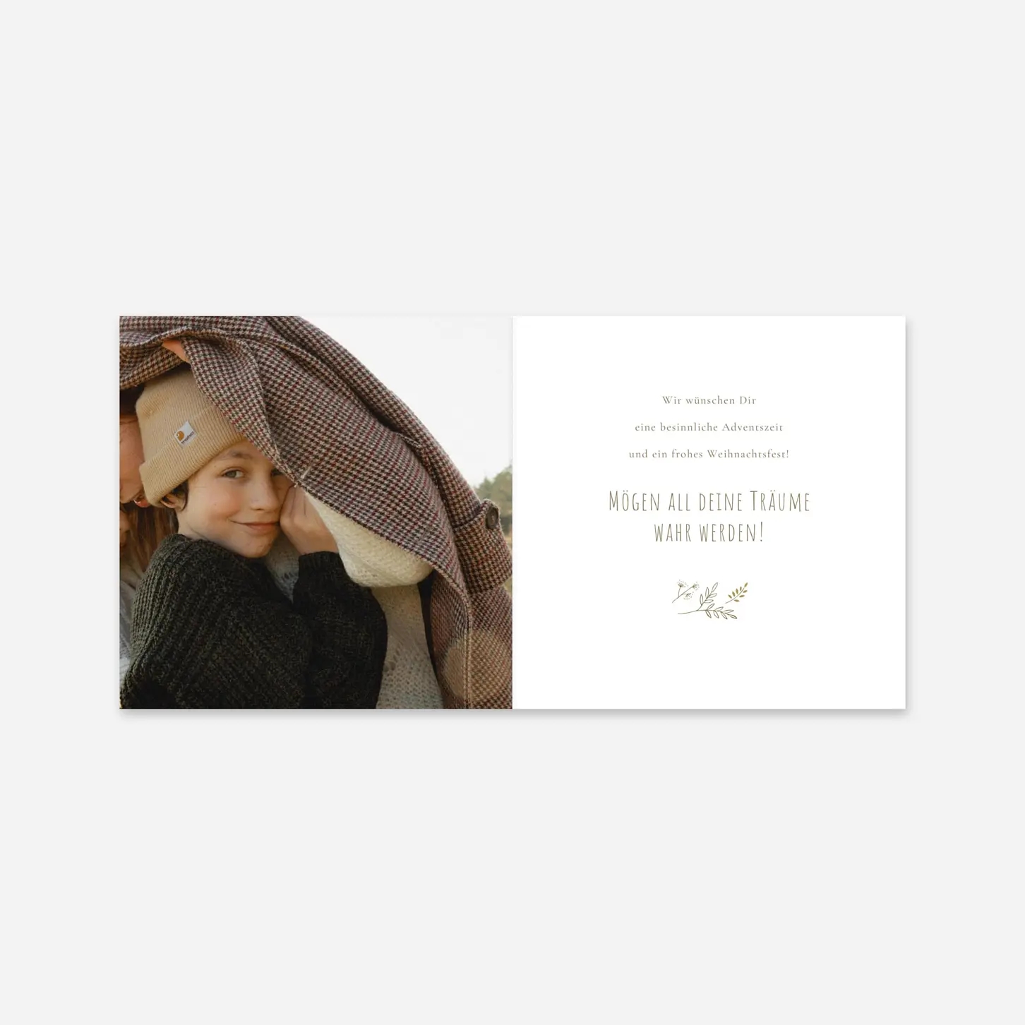 Weihnachtskarte Wiesenblume