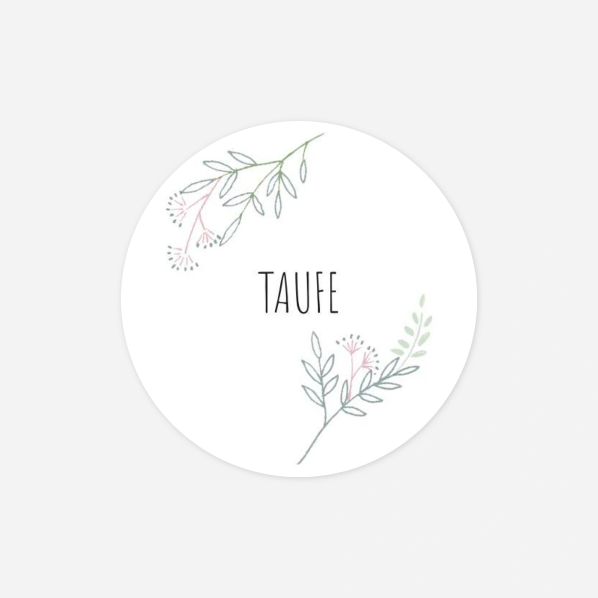 Aufkleber Taufe Wiesenblume