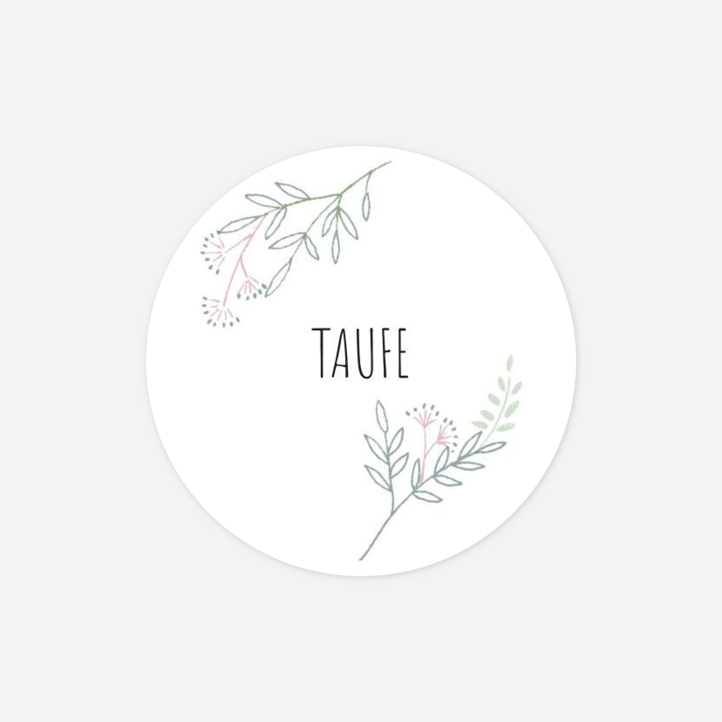 Aufkleber Taufe Wiesenblume