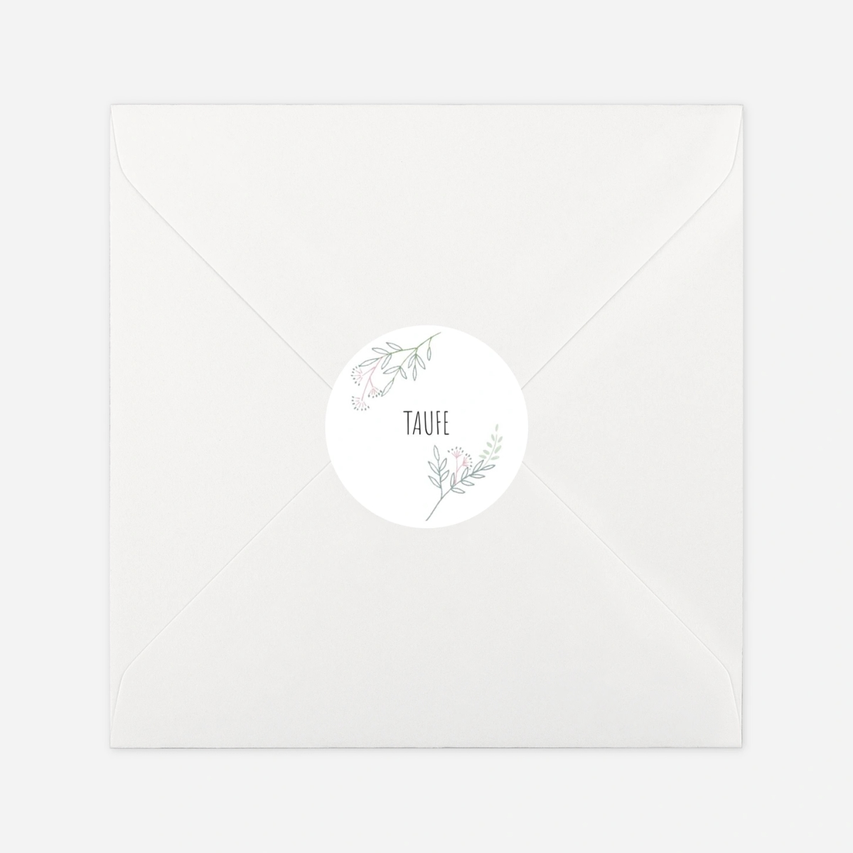 Aufkleber Taufe Wiesenblume