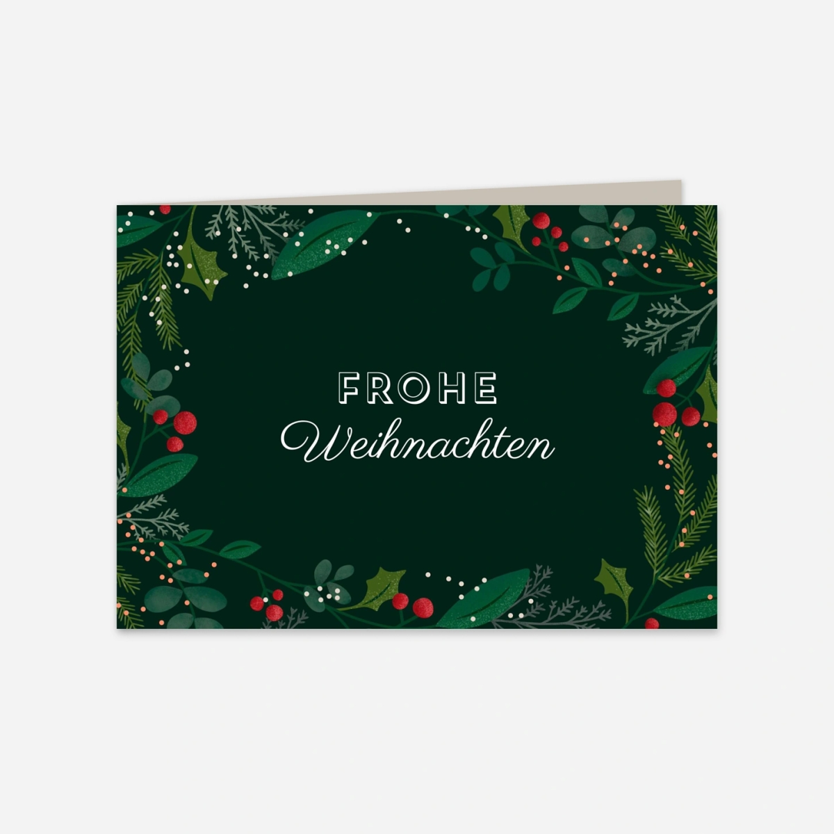 Weihnachtskarte Winterberry
