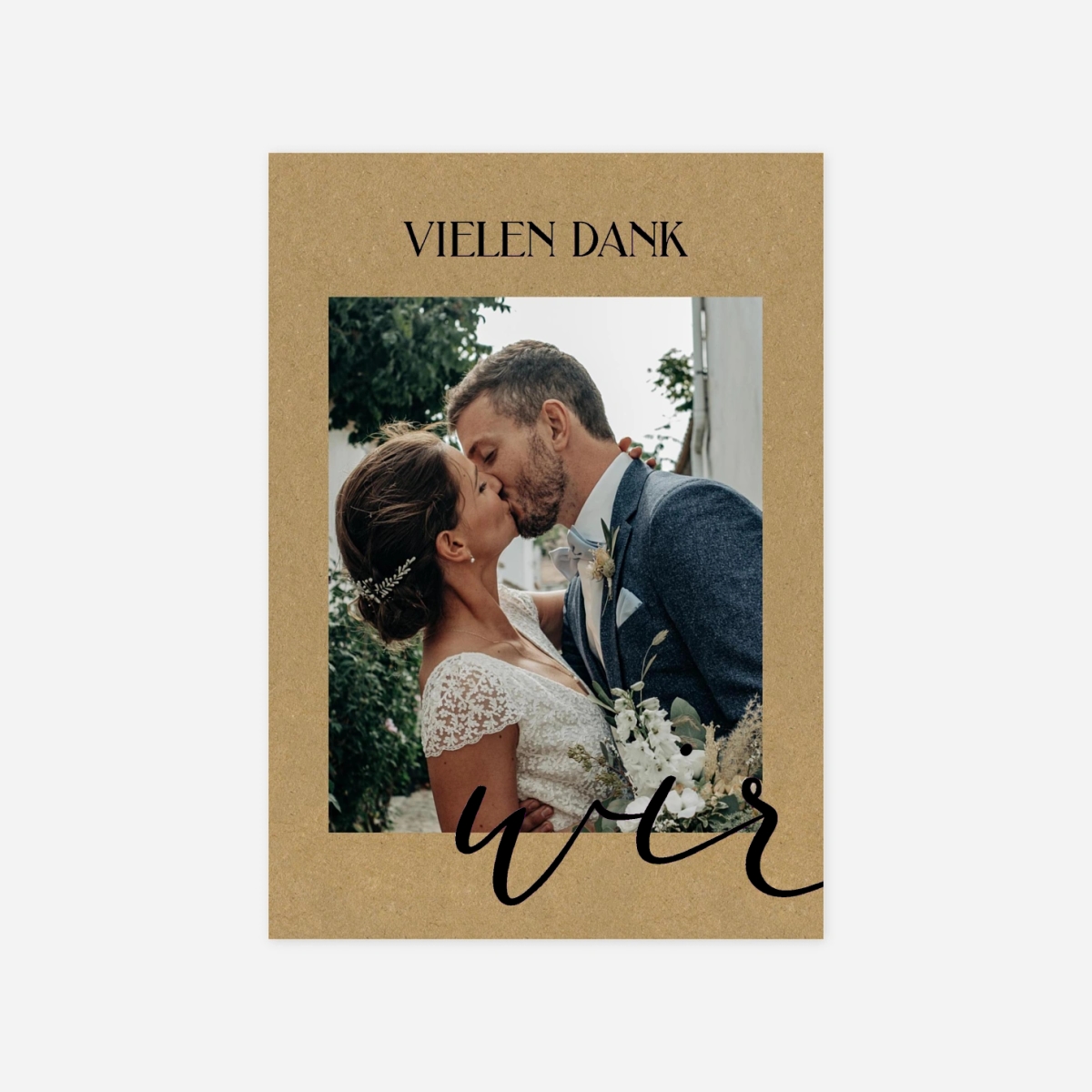 Dankeskarte Hochzeit Wir im Glück