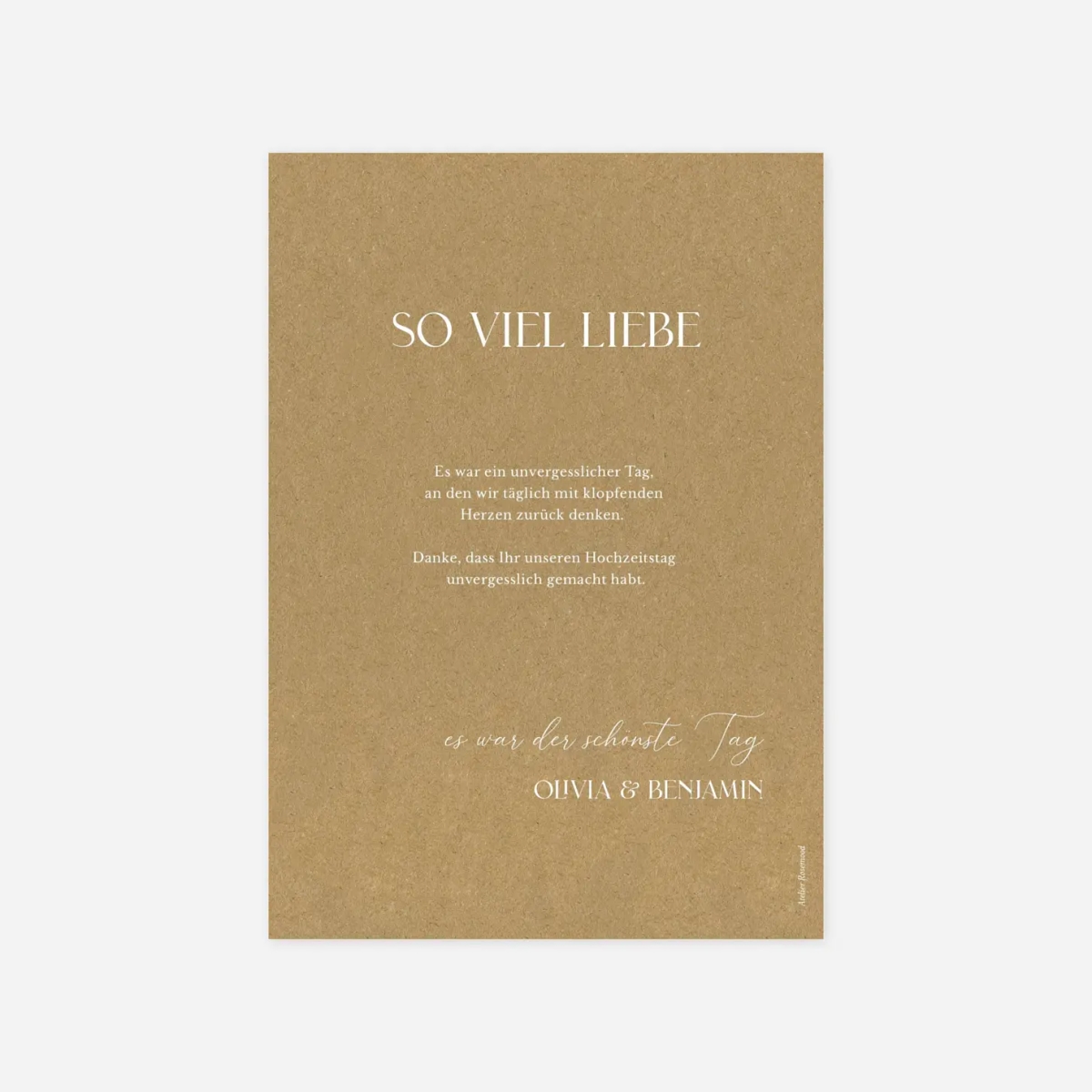 Dankeskarte Hochzeit Wir im Glück