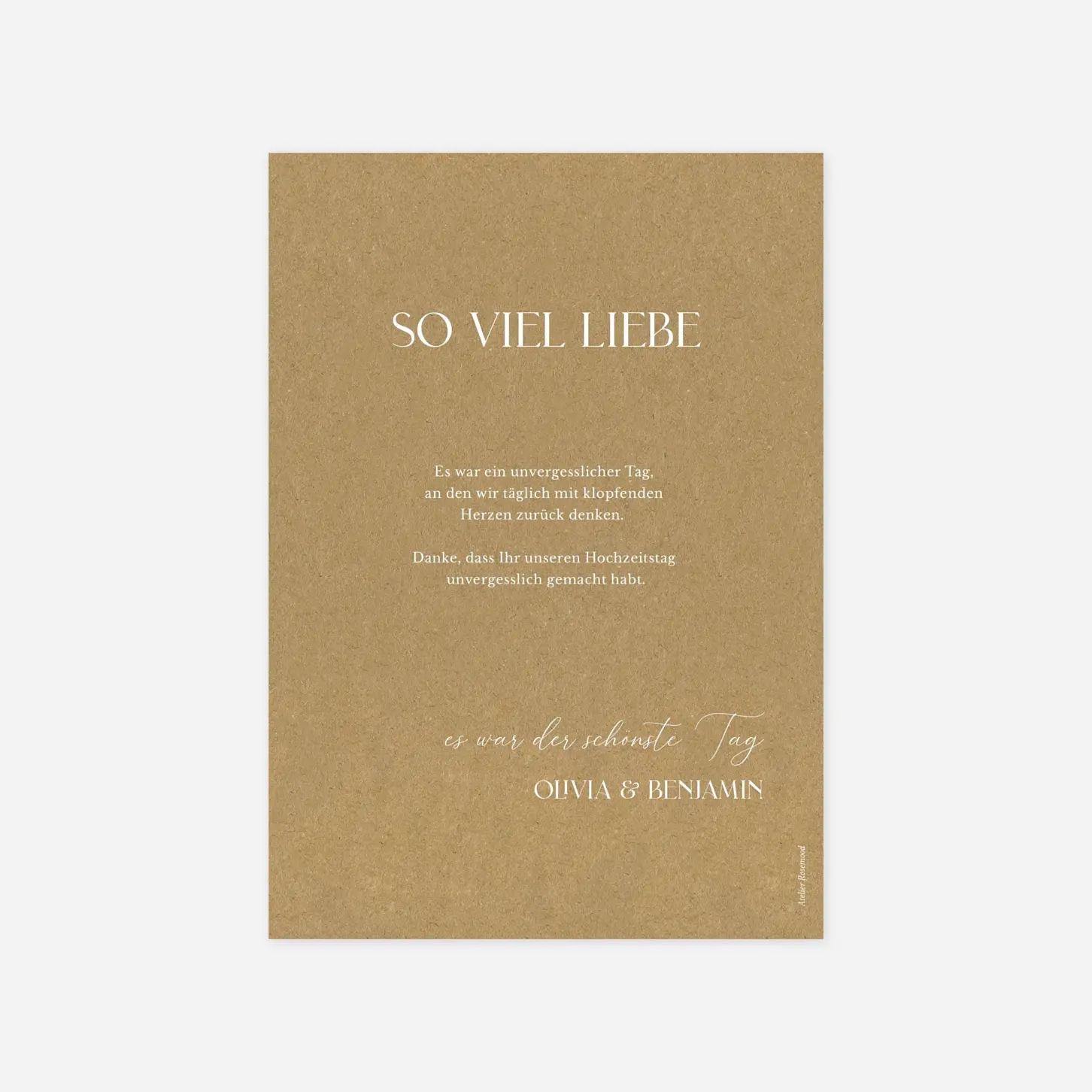 Dankeskarte Hochzeit Wir im Glück