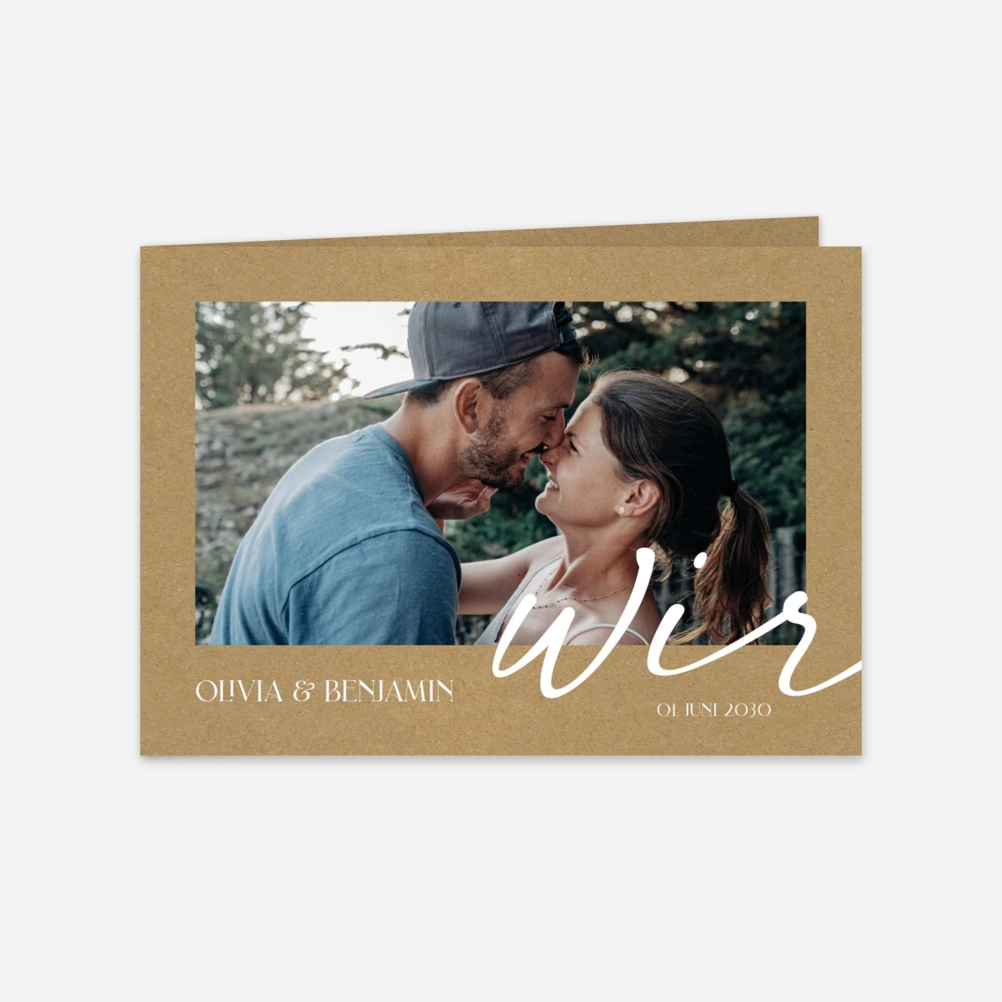 Hochzeitseinladung Wir im Glück