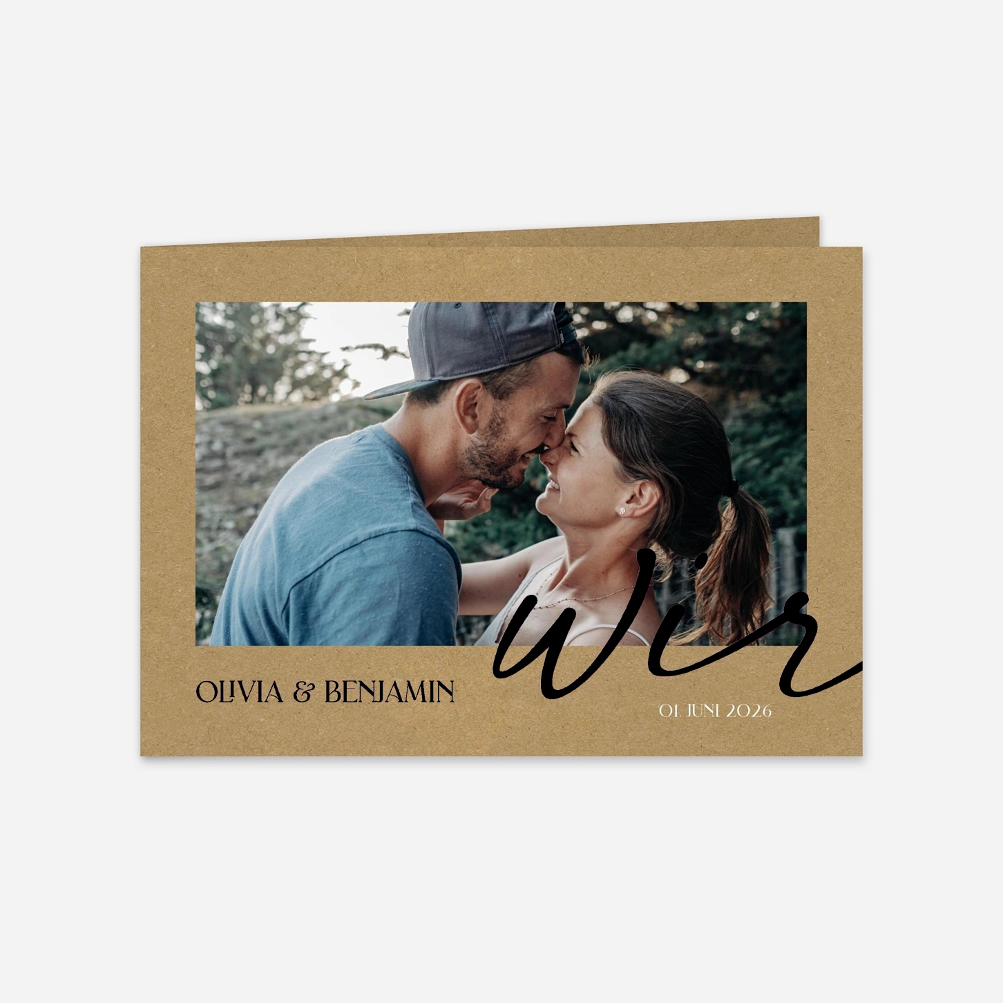 Hochzeitseinladung Wir im Glück