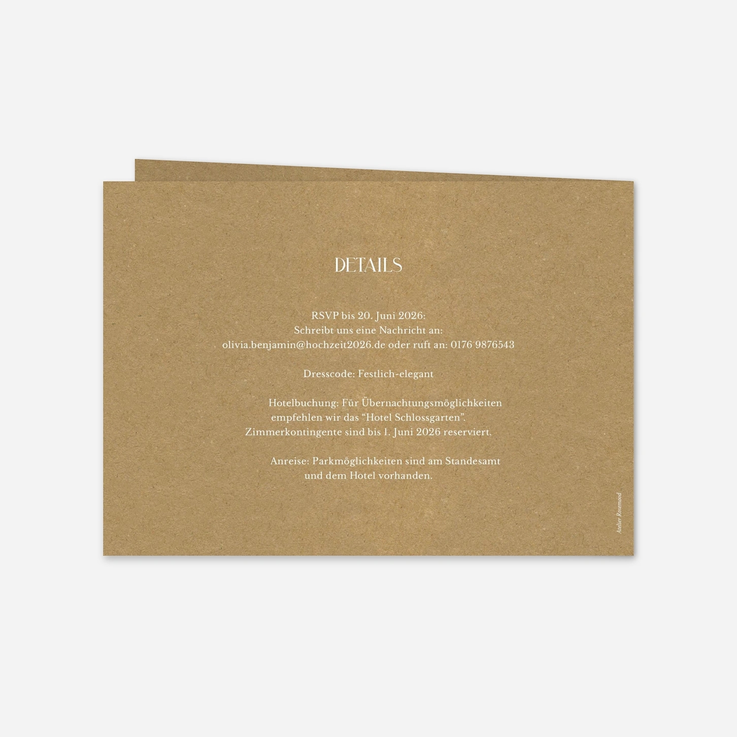 Hochzeitseinladung Wir im Glück