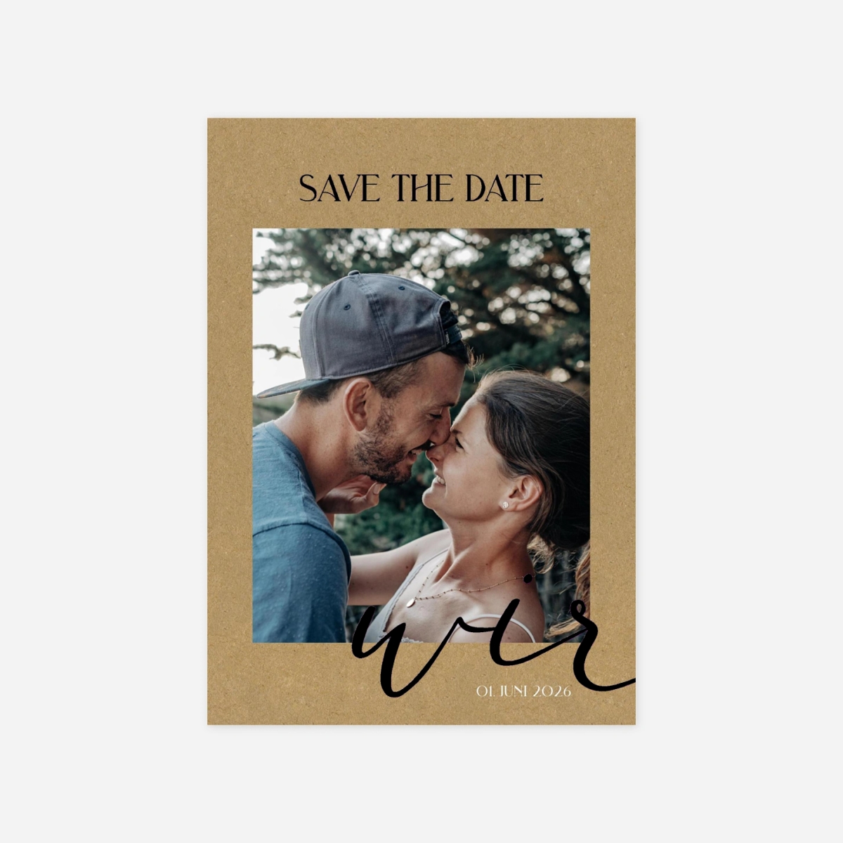 Save-the-Date Karte Wir im Glück