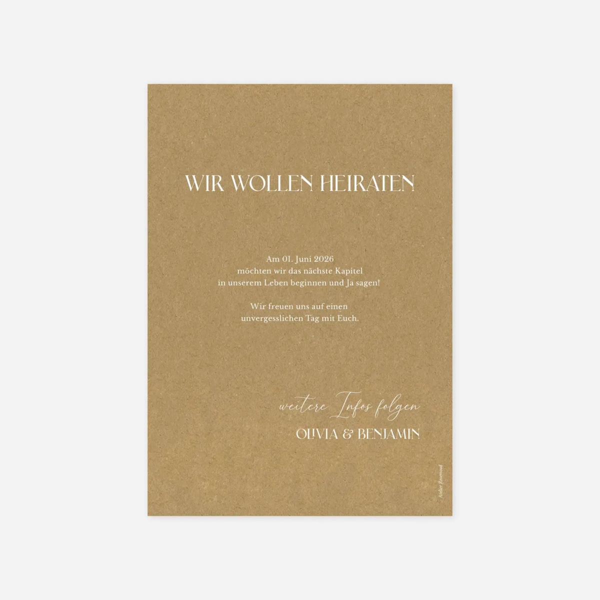 Save-the-Date Karte Wir im Glück