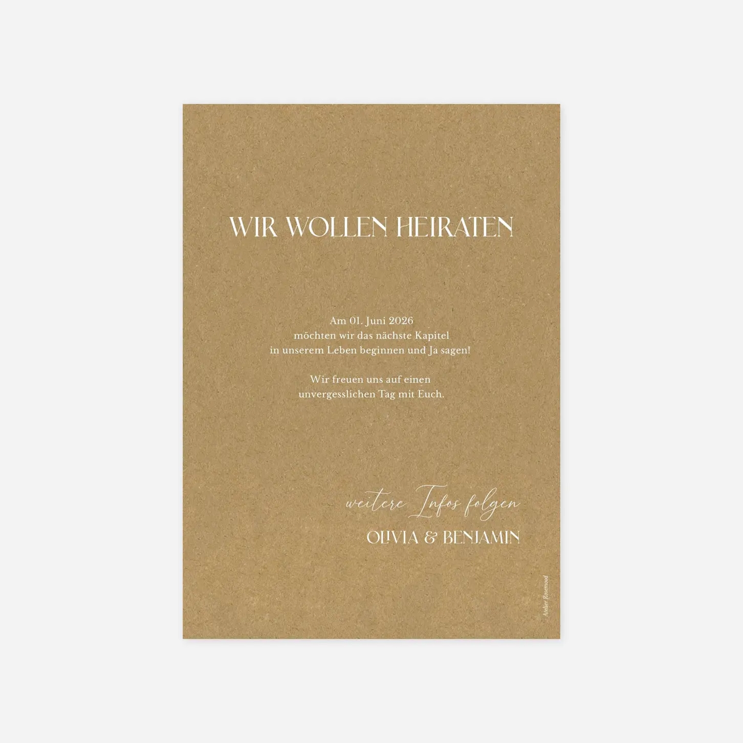 Save-the-Date Karte Wir im Glück