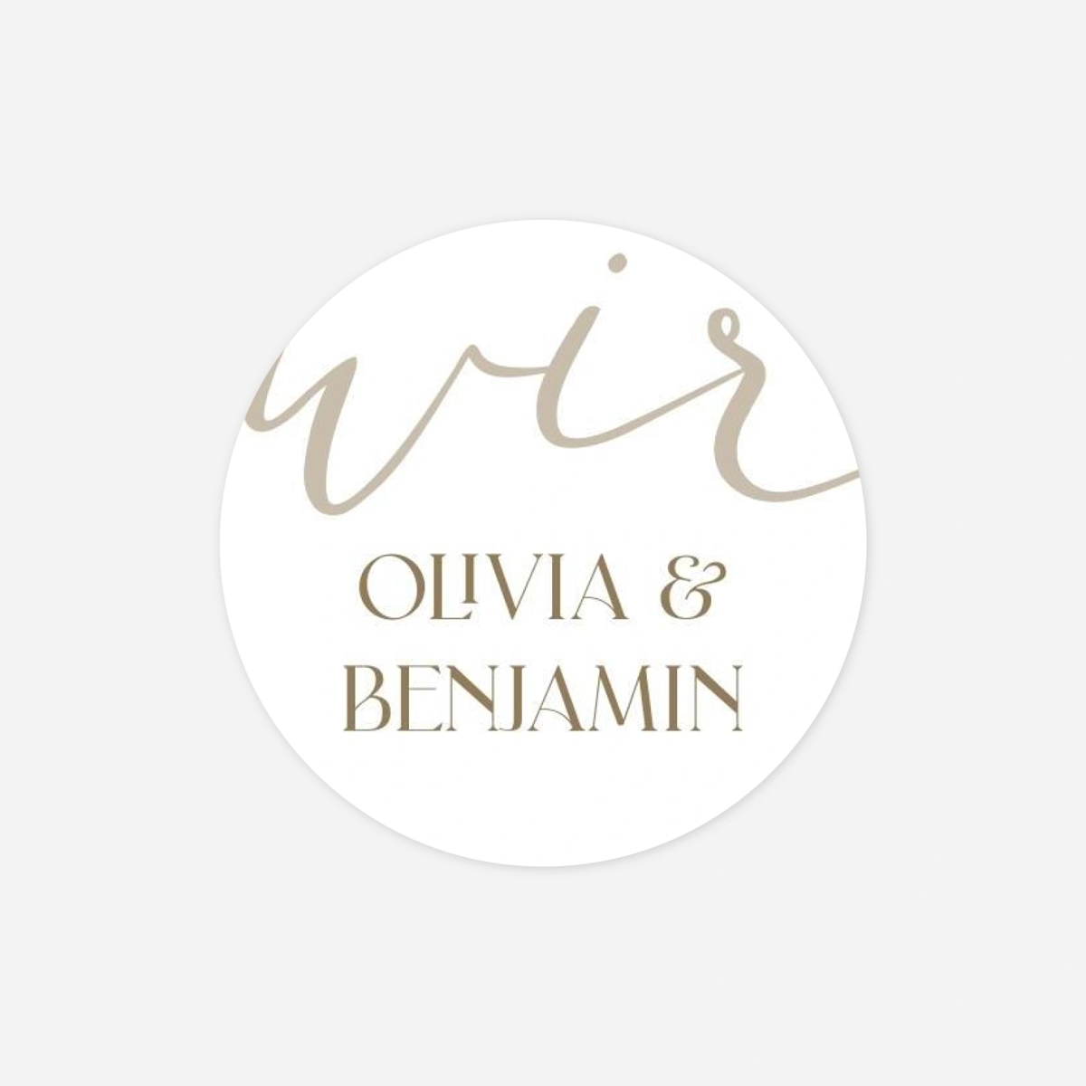 Geschenkaufkleber Hochzeit Wir im Glück