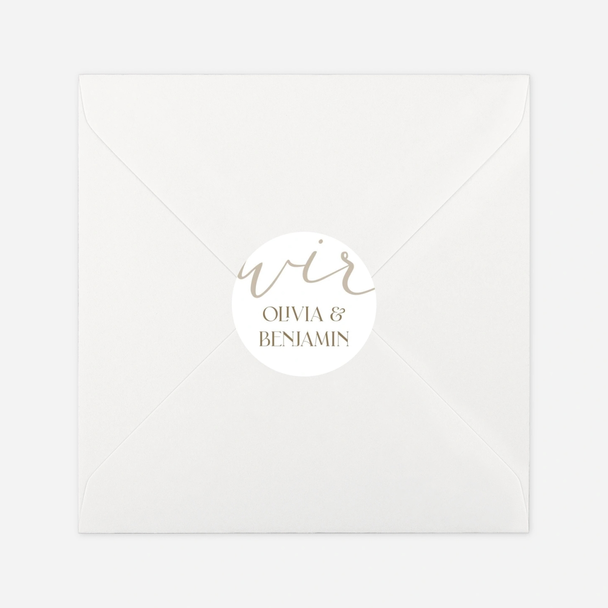 Geschenkaufkleber Hochzeit Wir im Glück