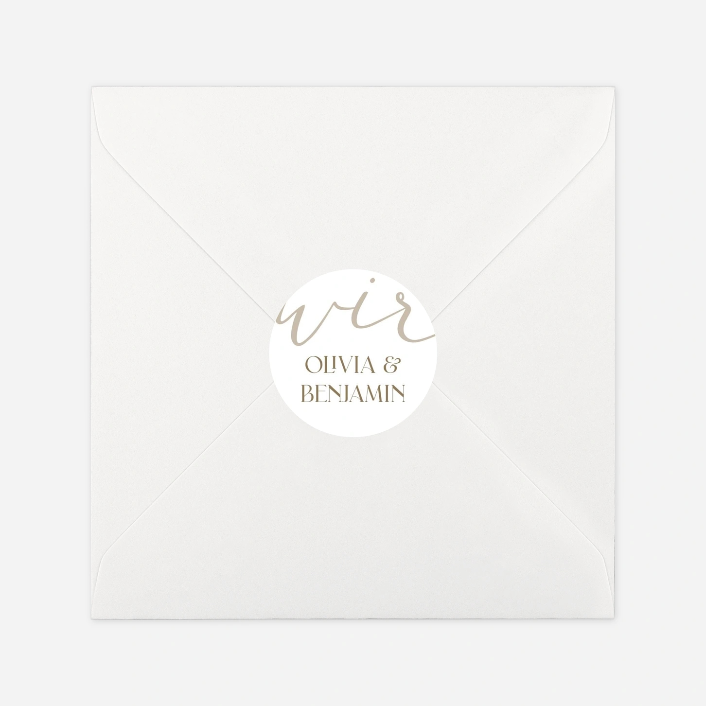 Geschenkaufkleber Hochzeit Wir im Glück