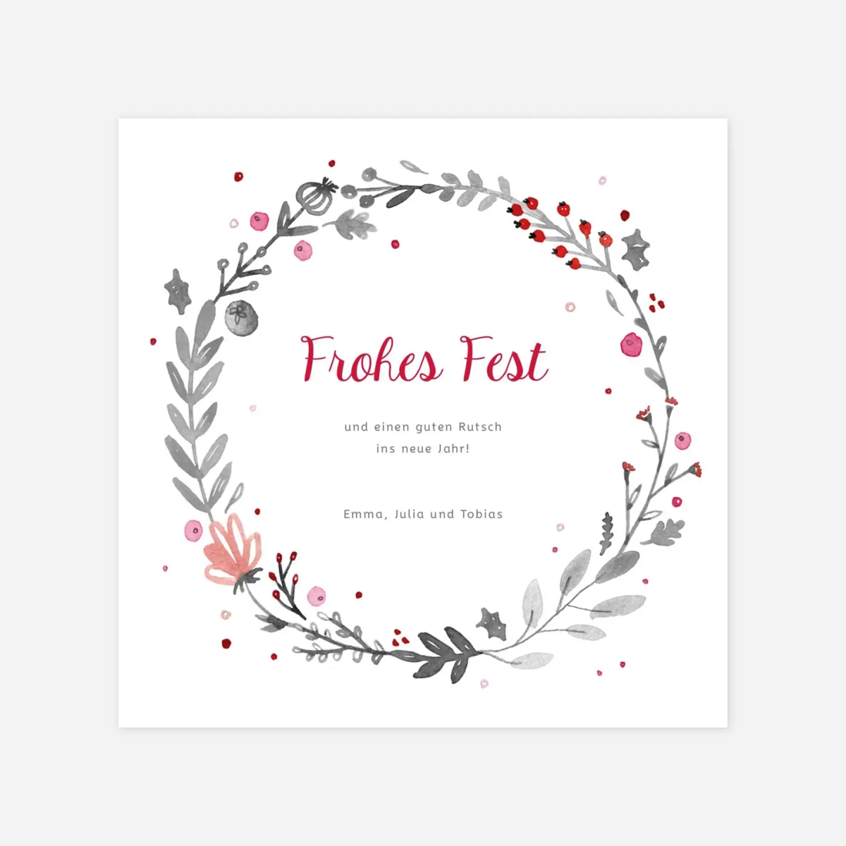 Weihnachtskarte Winterkranz