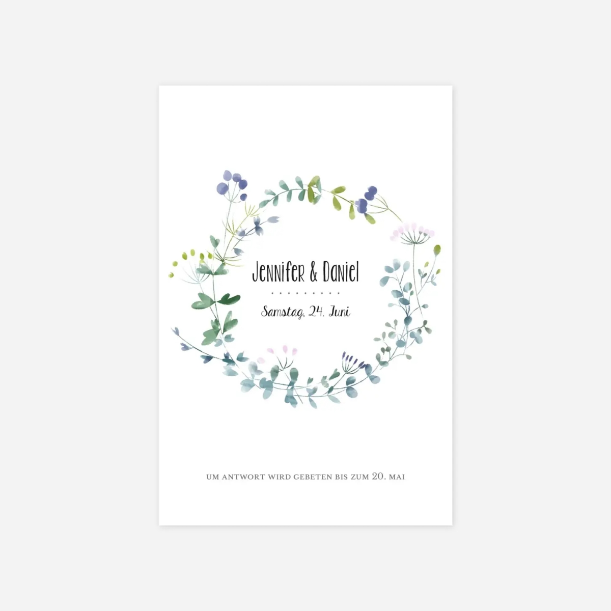 Antwortkarte Hochzeit Wildblumen