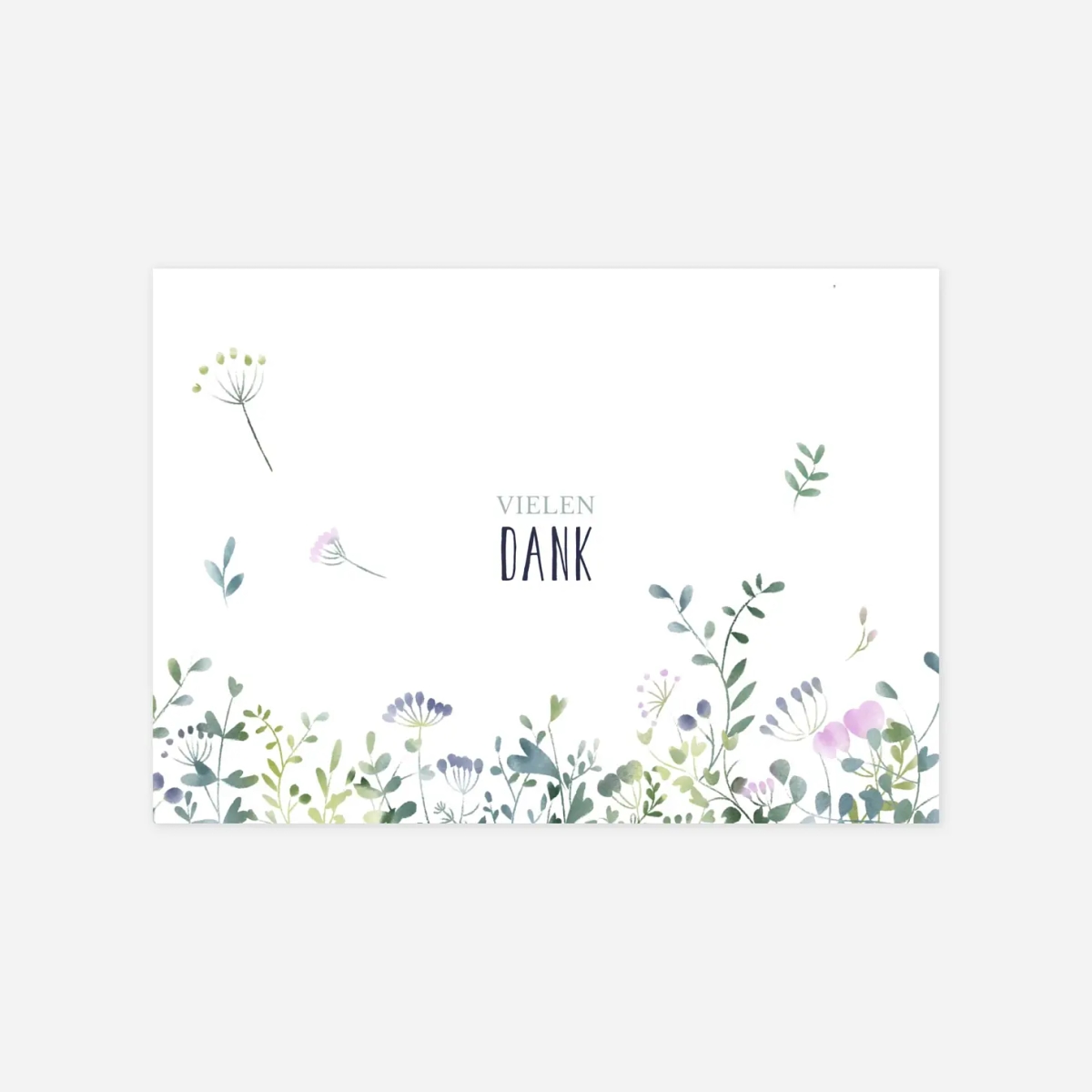 Dankeskarte Hochzeit Wildblumen