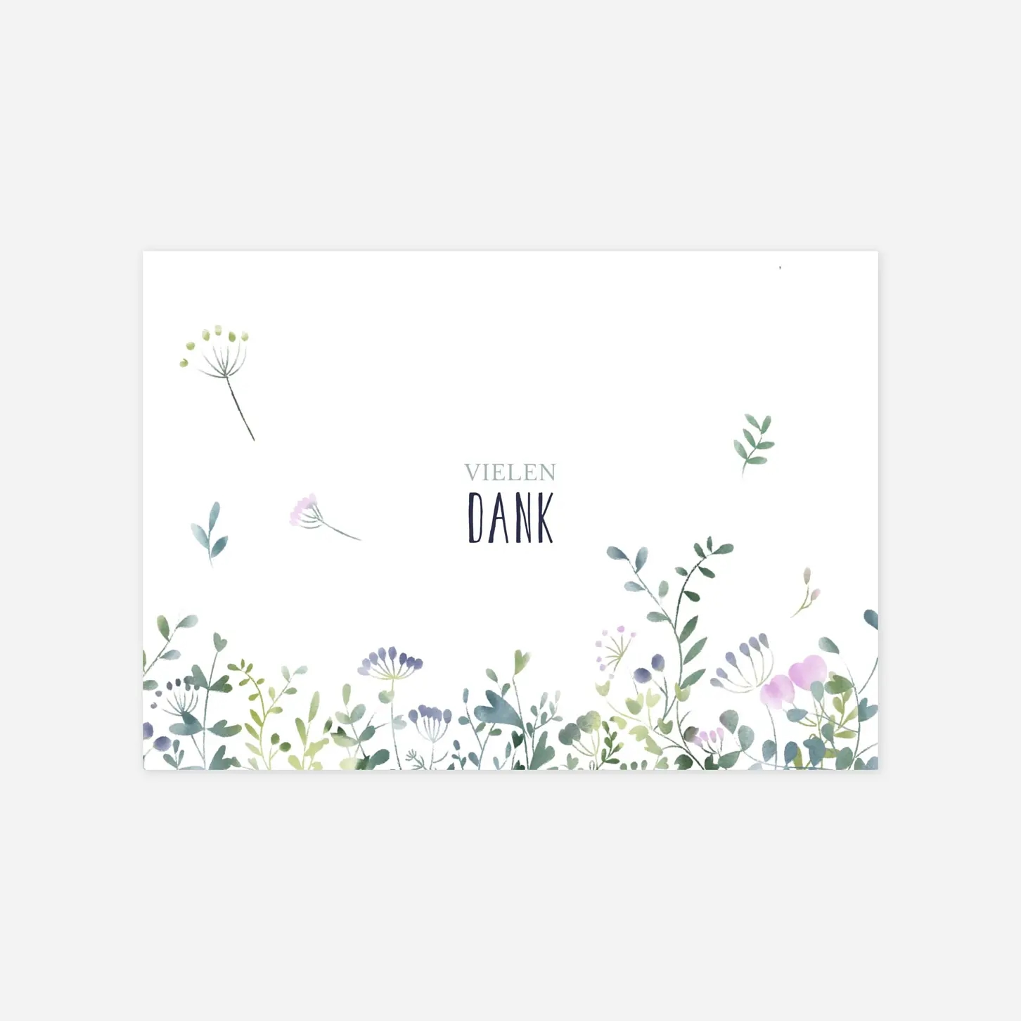 Dankeskarte Hochzeit Wildblumen