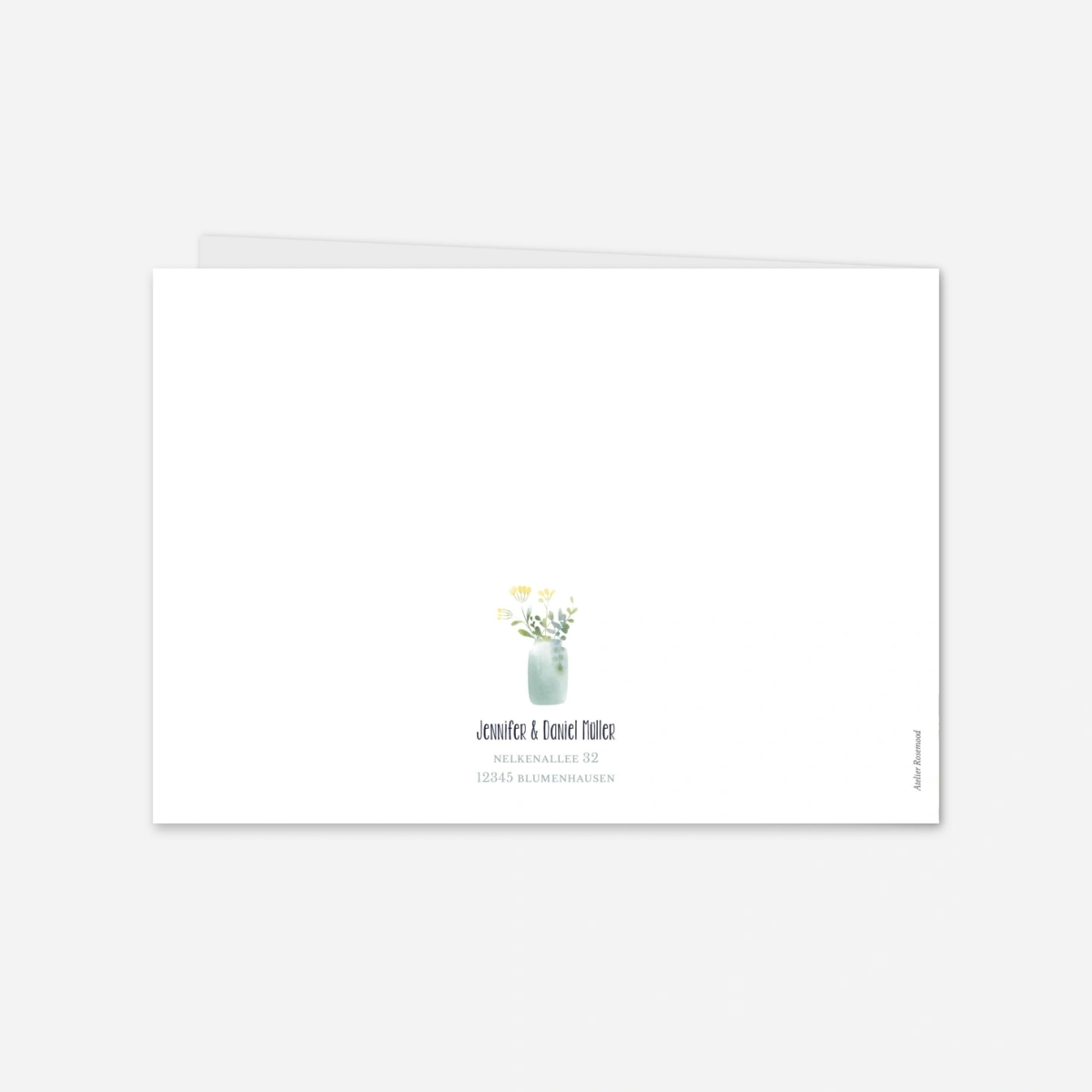 Dankeskarte Hochzeit Wildblumen