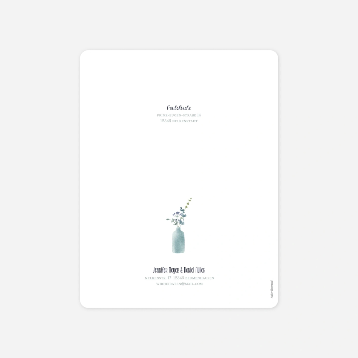 Hochzeitseinladung Wildblumen