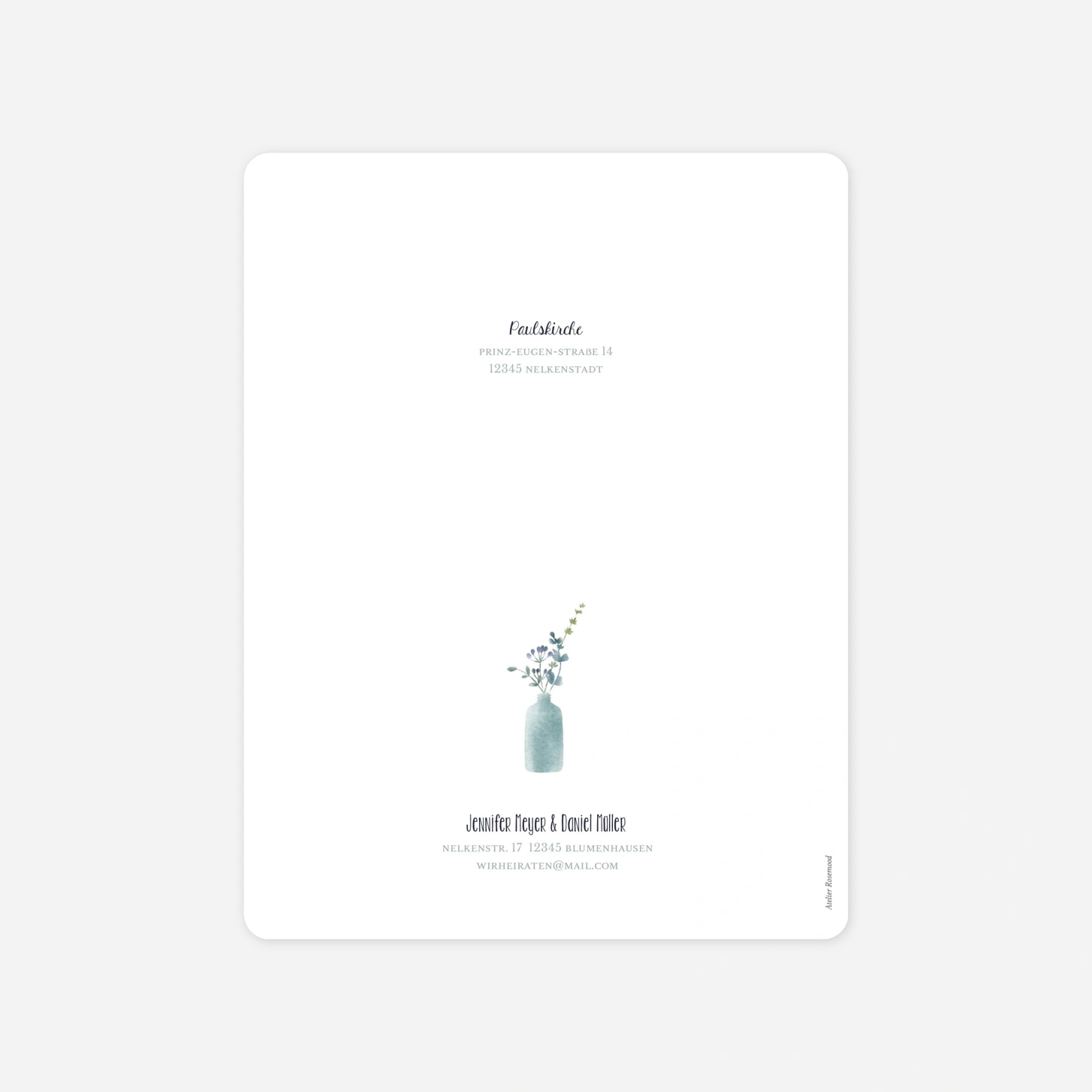 Hochzeitseinladung Wildblumen