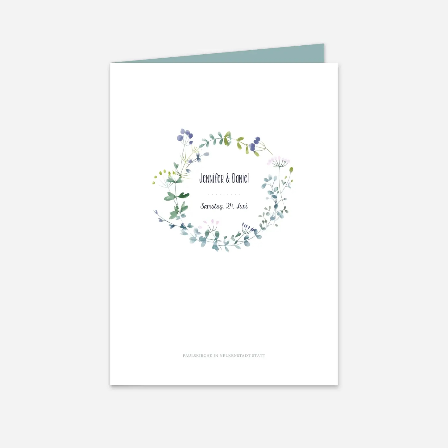 Kirchenheft Hochzeit Wildblumen