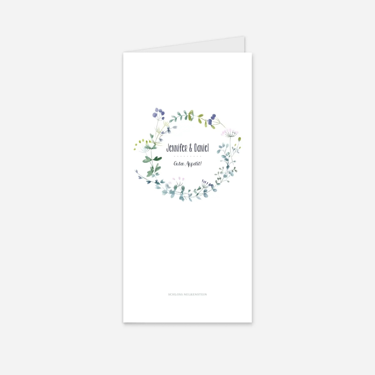 Menükarte Hochzeit Wildblumen