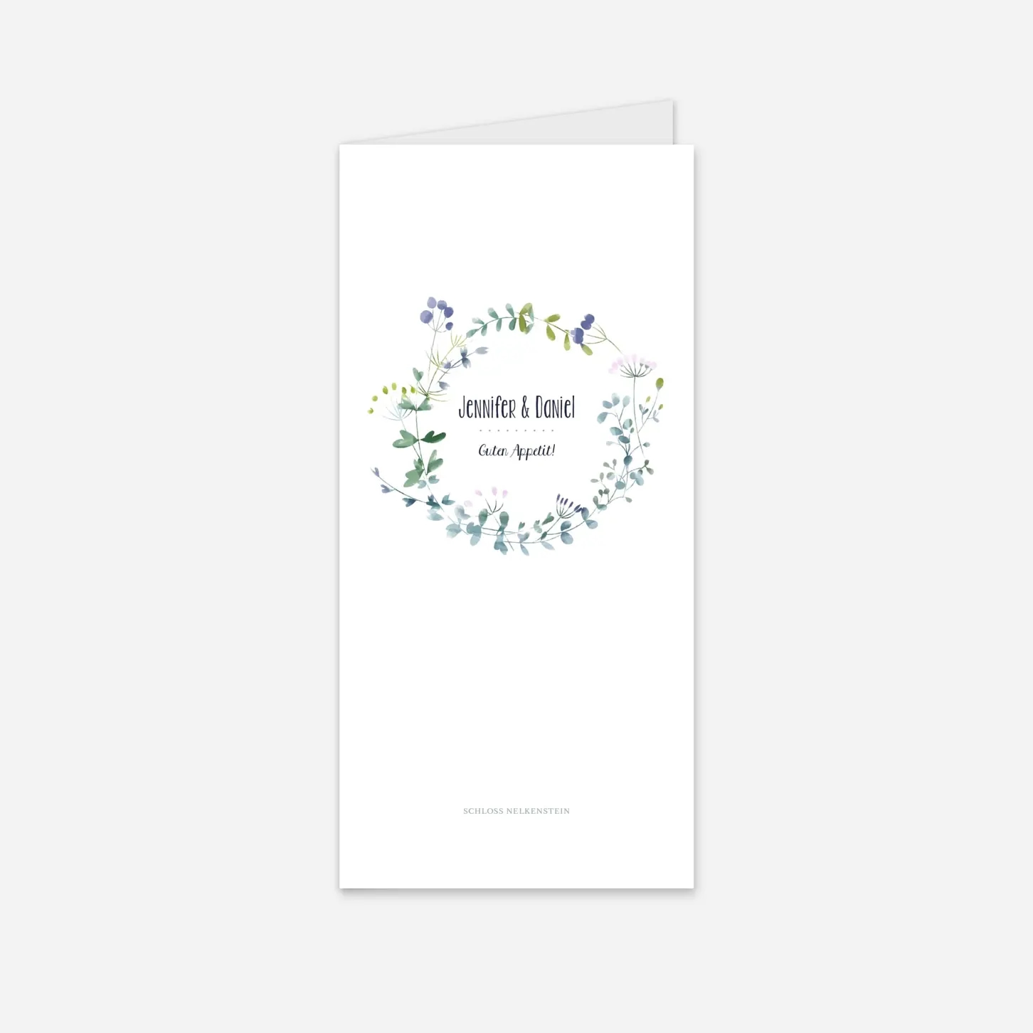 Menükarte Hochzeit Wildblumen