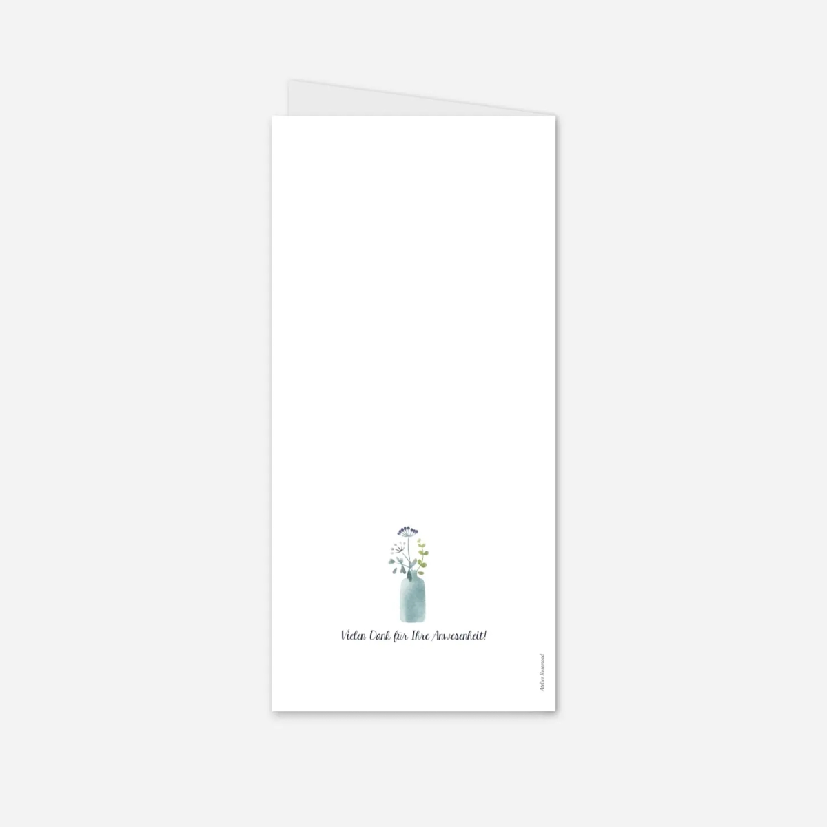 Menükarte Hochzeit Wildblumen