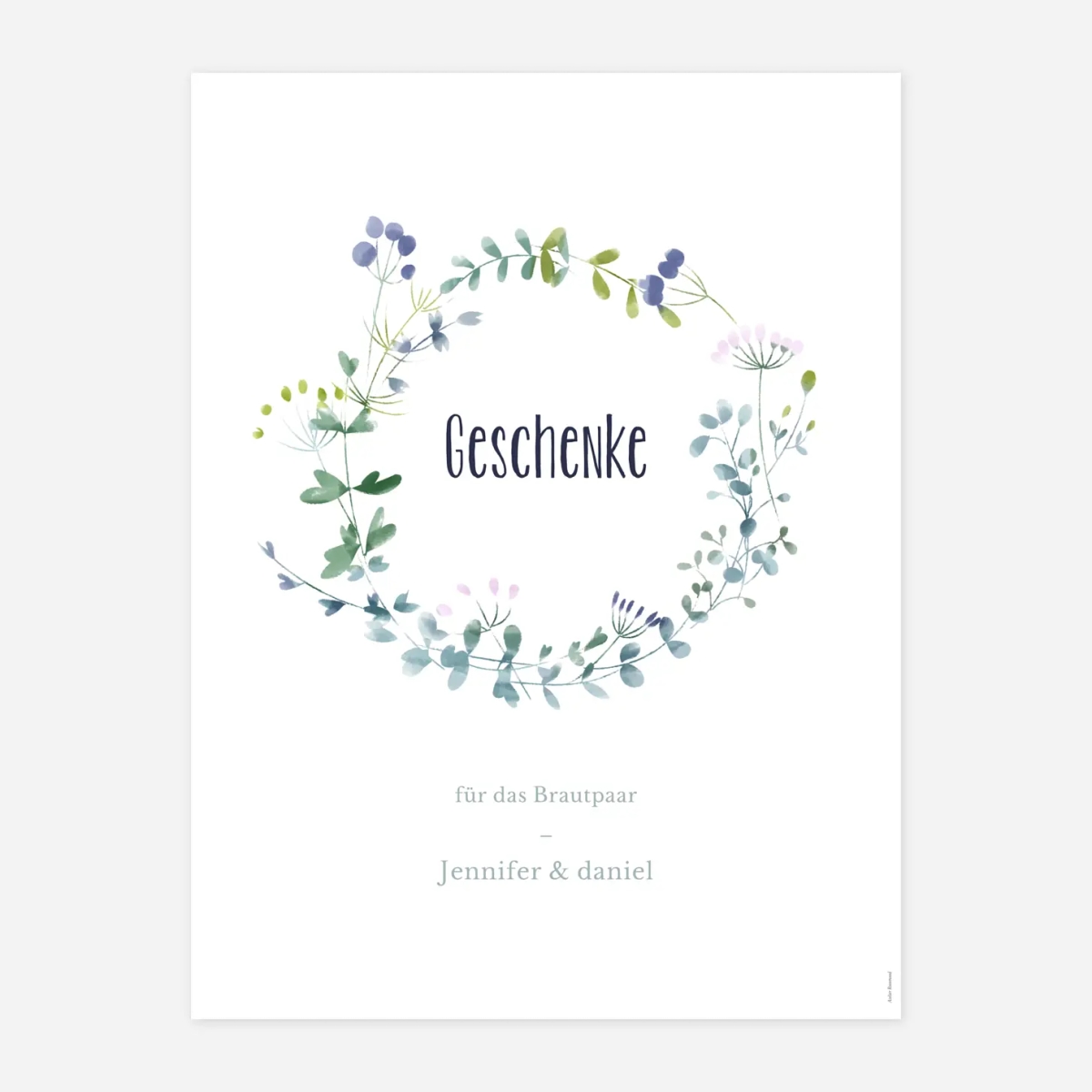 Willkommensschild Wildblumen