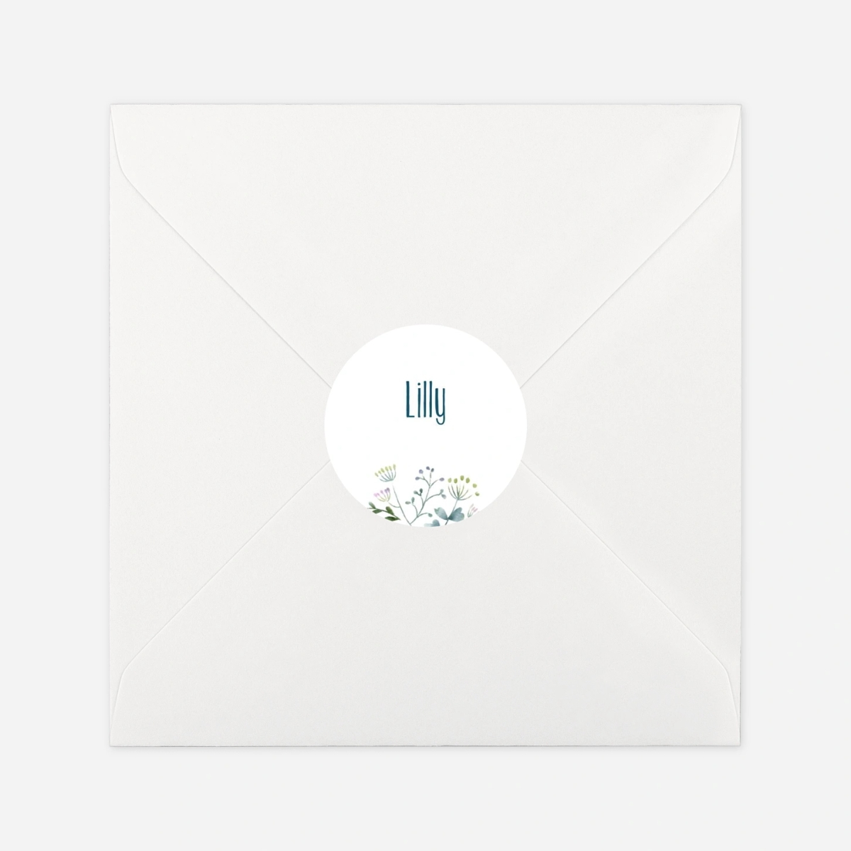 Aufkleber Taufe Wildblumen