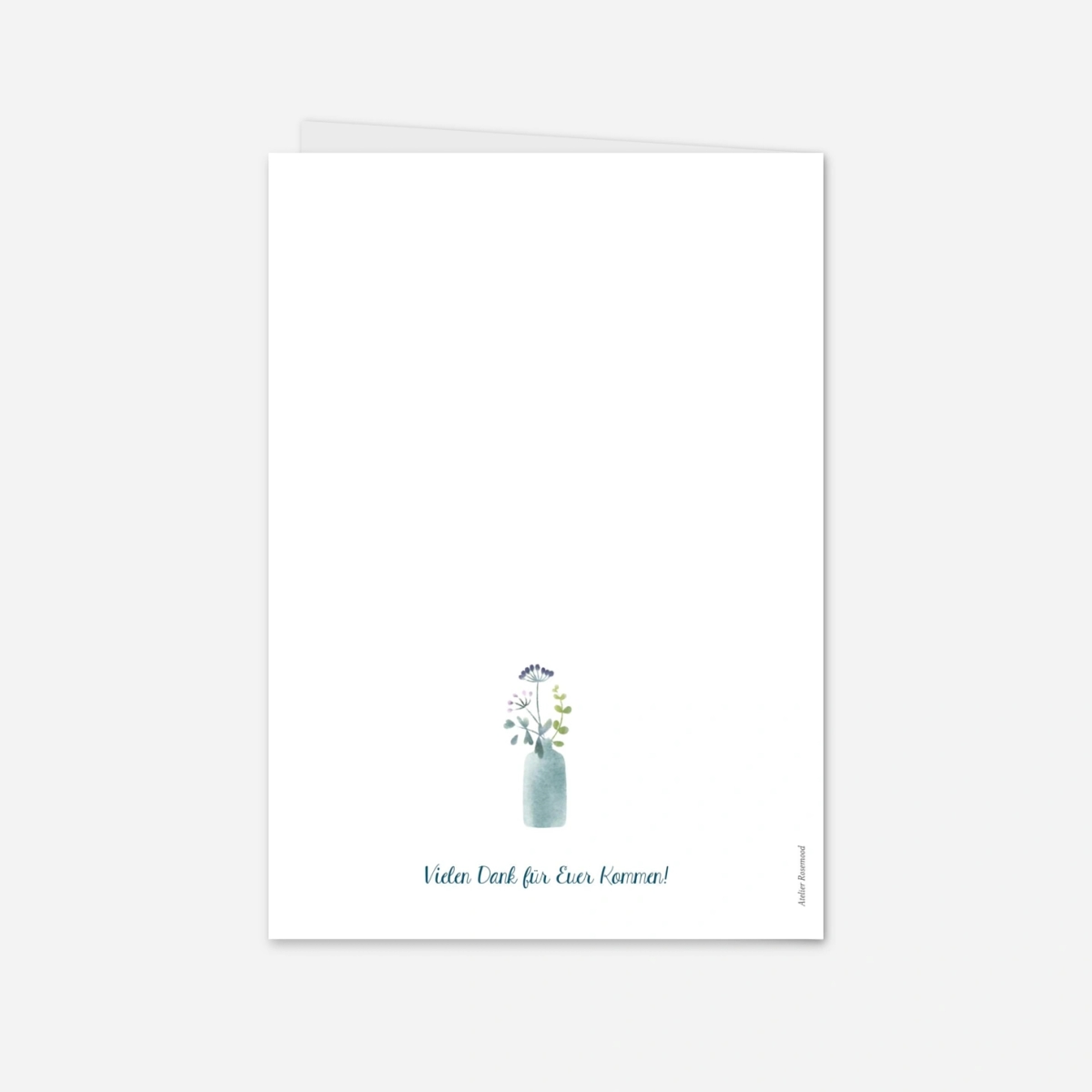 Menükarte Taufe Wildblumen