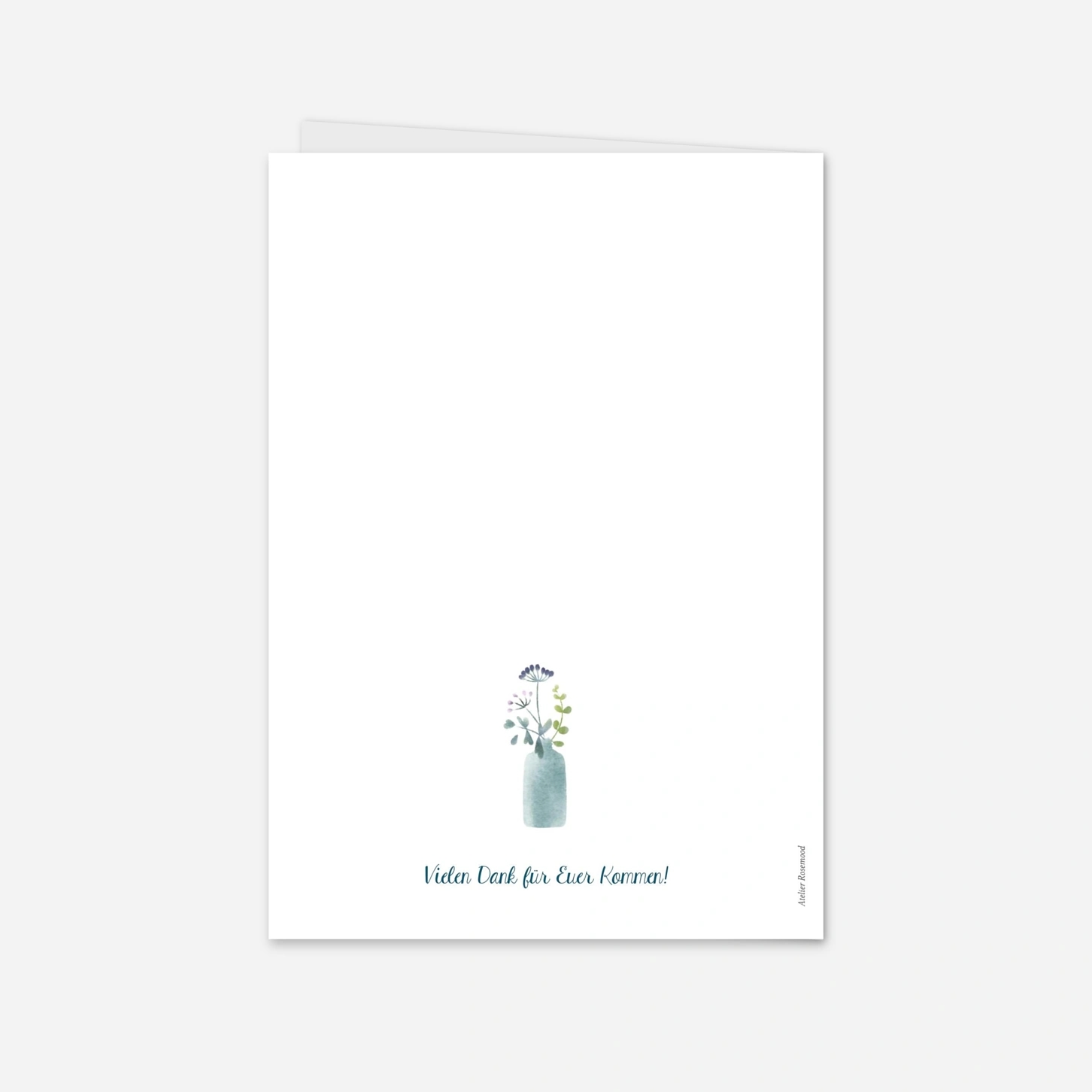 Menükarte Taufe Wildblumen