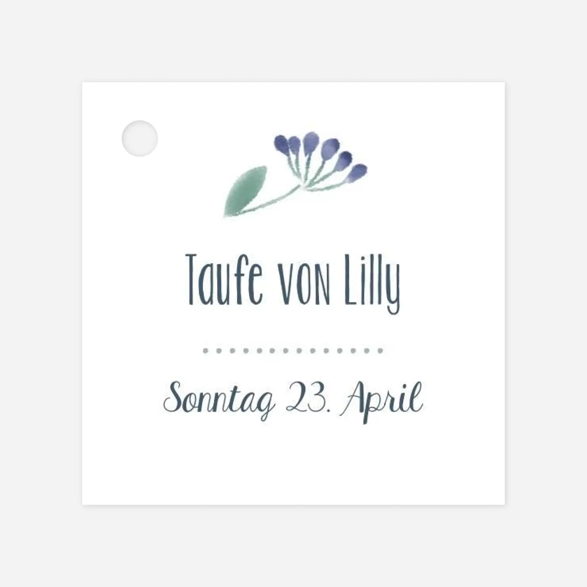 Anhänger Taufe Wildblumen