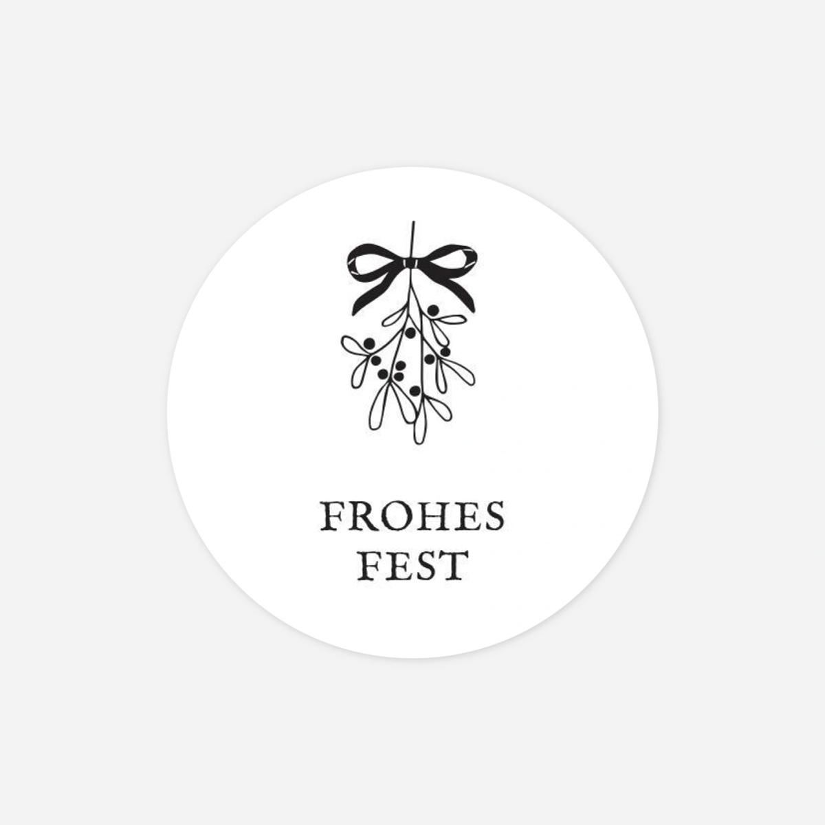 Geschenkaufkleber Weihnachten Wintermedaillon