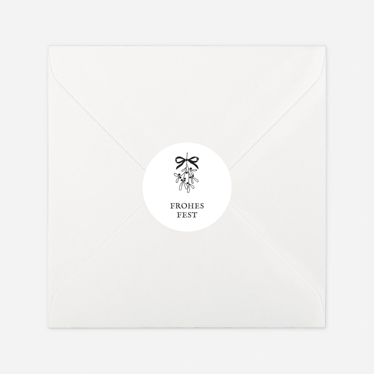 Geschenkaufkleber Weihnachten Wintermedaillon