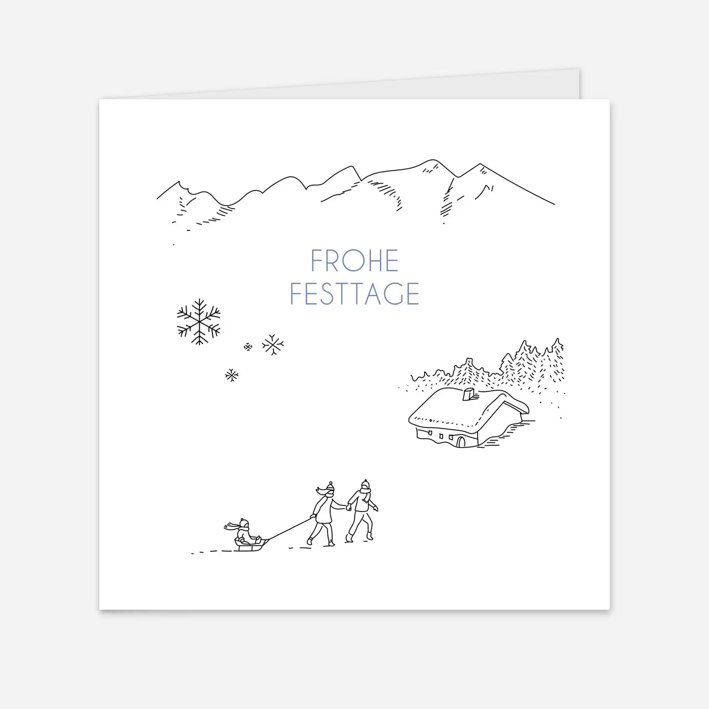 Geschäftliche Weihnachtskarte Winterruhe