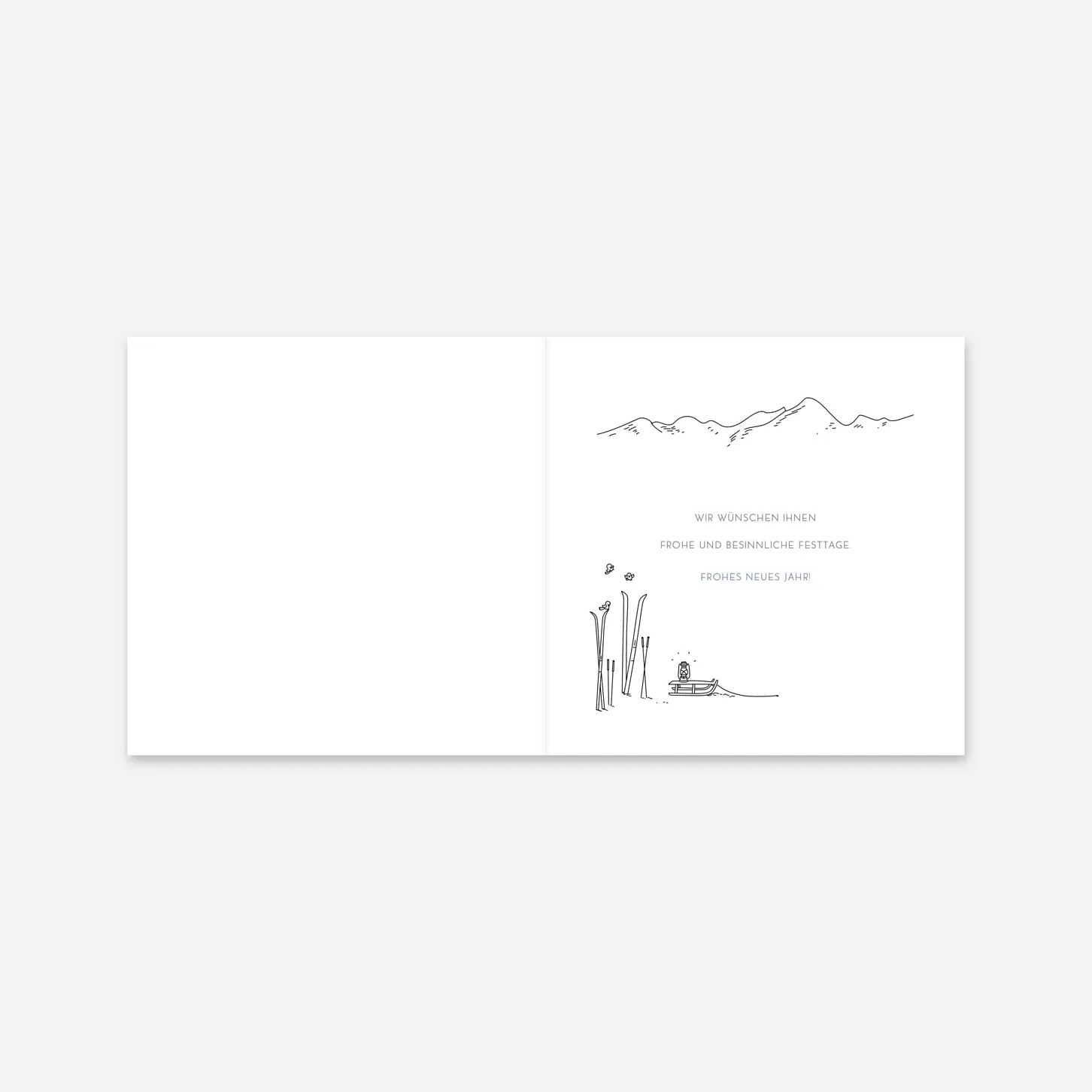 Geschäftliche Weihnachtskarte Winterruhe
