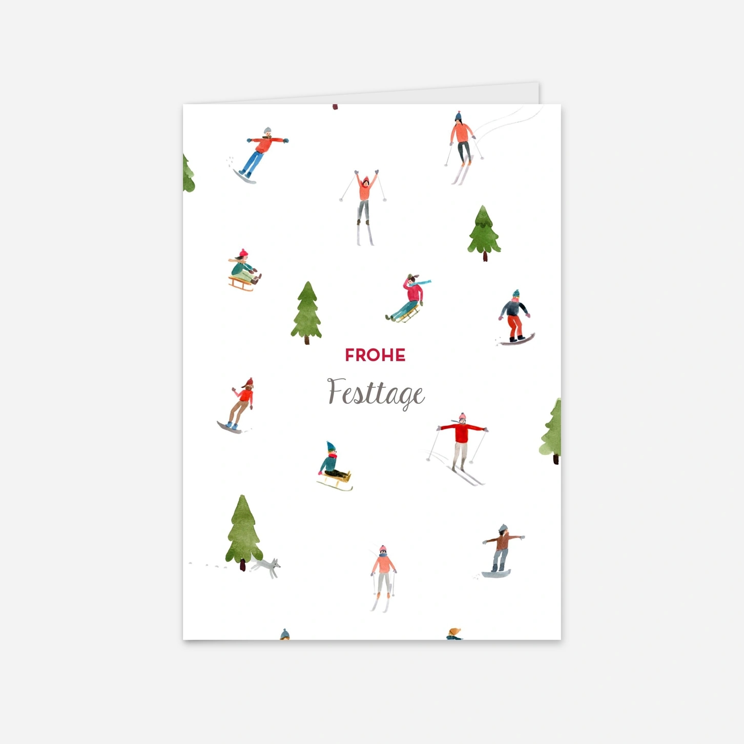 Geschäftliche Weihnachtskarte Winterurlaub Foto