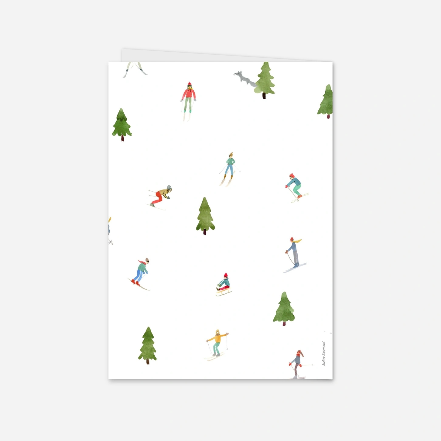 Geschäftliche Weihnachtskarte Winterurlaub Foto