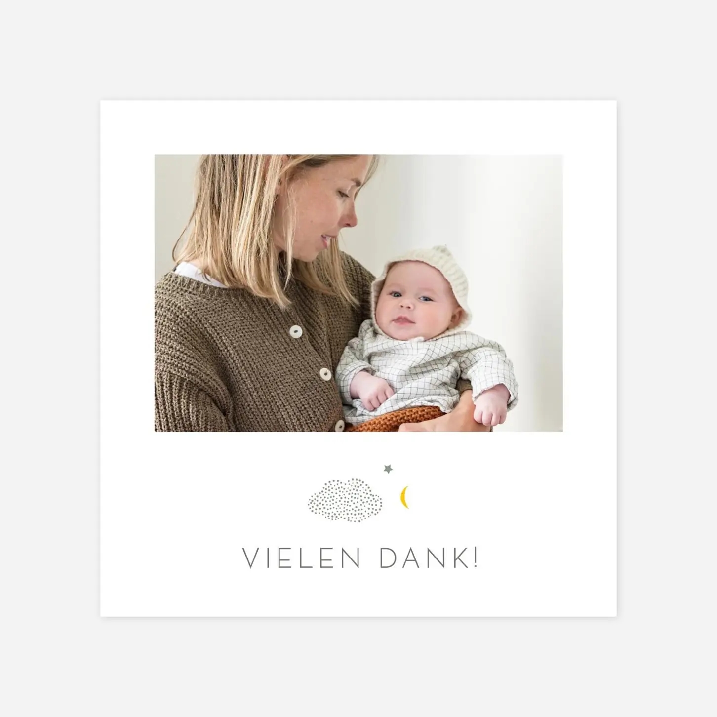 Dankeskarte Geburt Wolkenreich