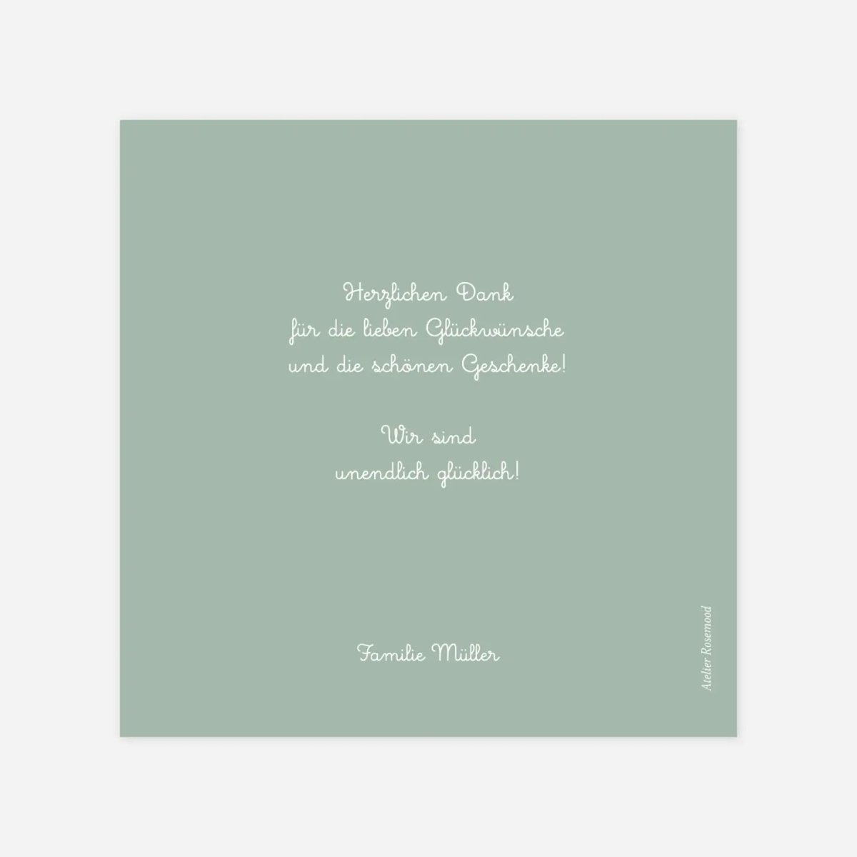 Dankeskarte Geburt Wolkenreich