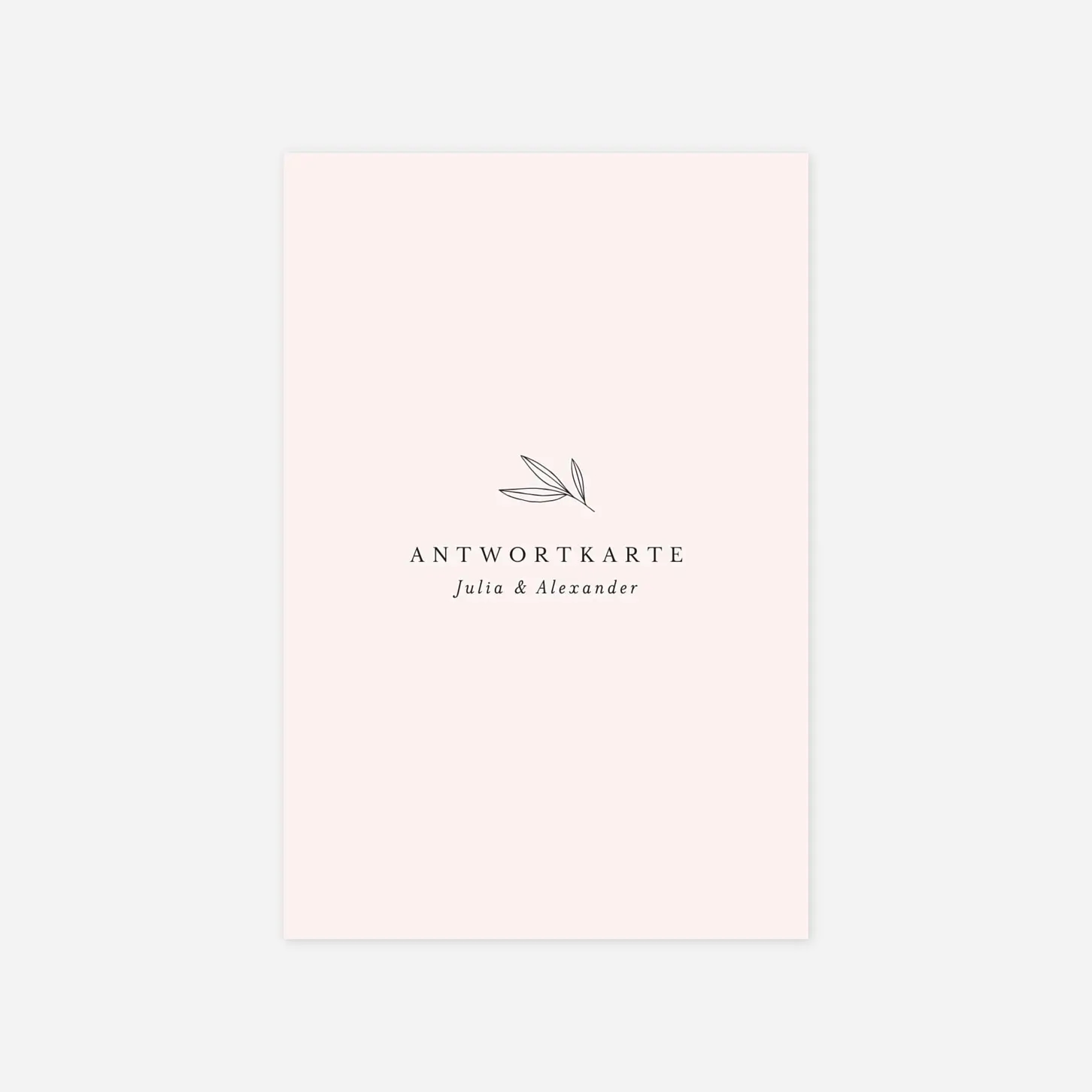 Antwortkarte Hochzeit Zarter Ast