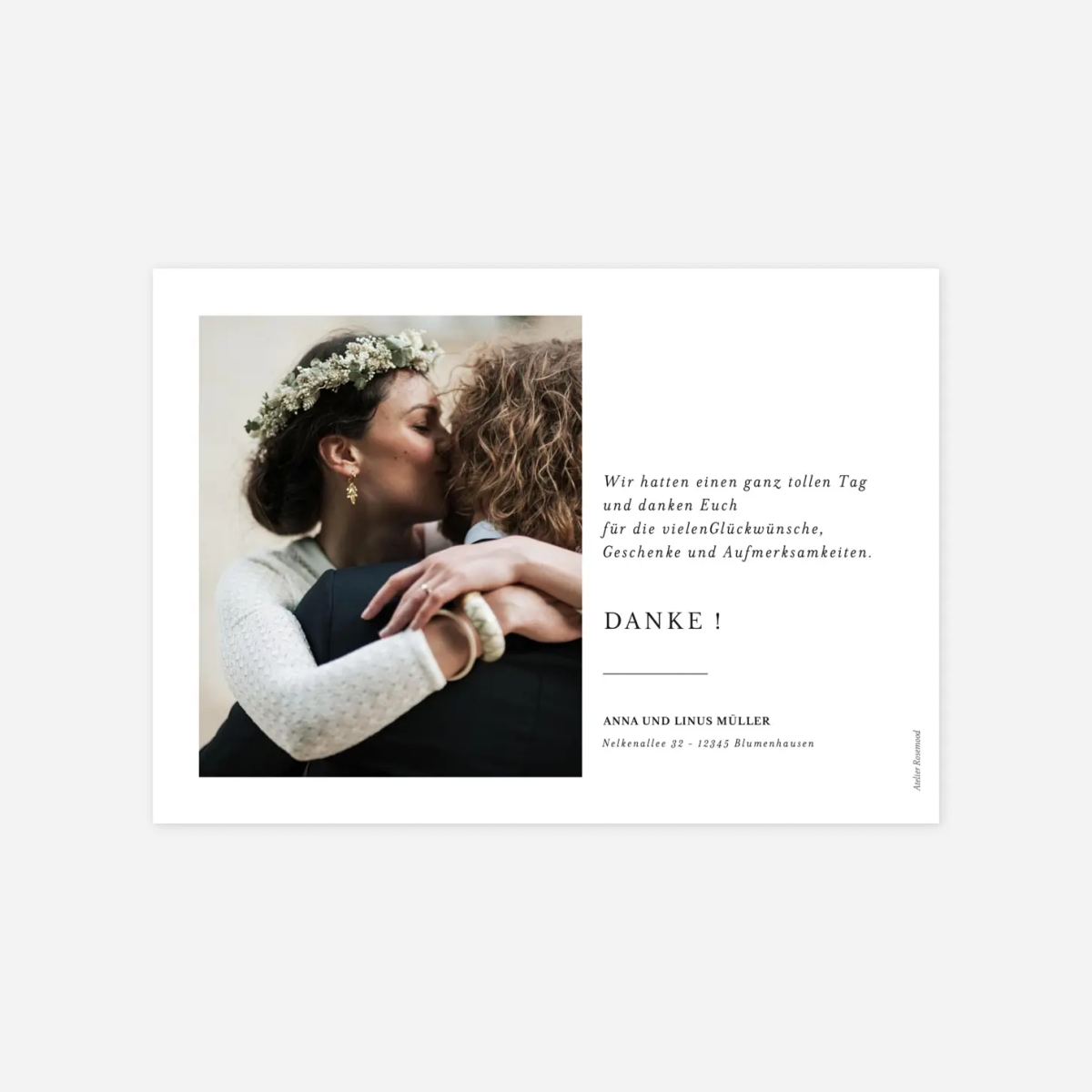 Dankeskarte Hochzeit Zarter Ast