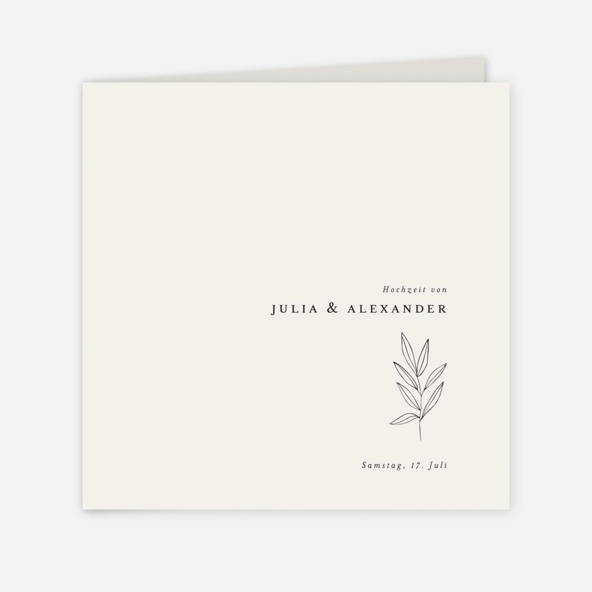 Hochzeitseinladung Zarter Ast