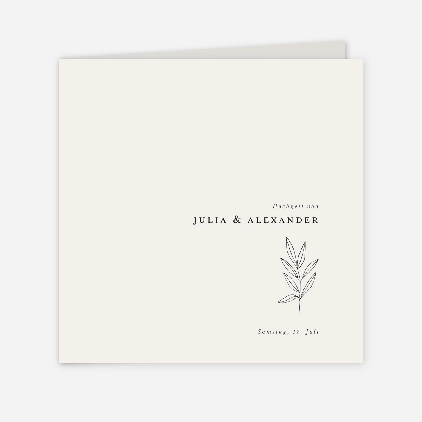 Hochzeitseinladung Zarter Ast