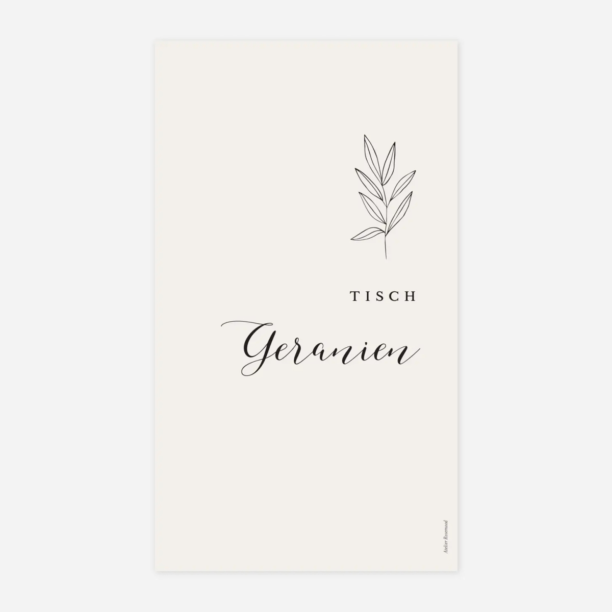 Tischkarten Hochzeit Zarter Ast