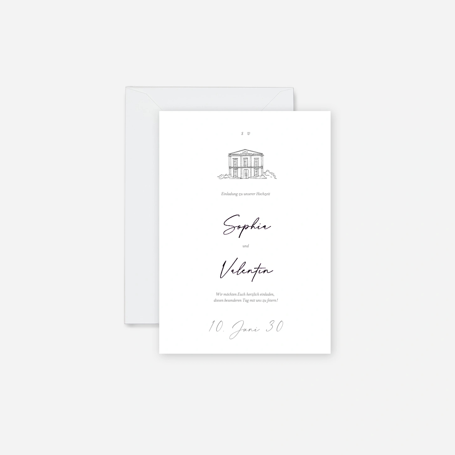 Hochzeitseinladung Zarte Begegnung