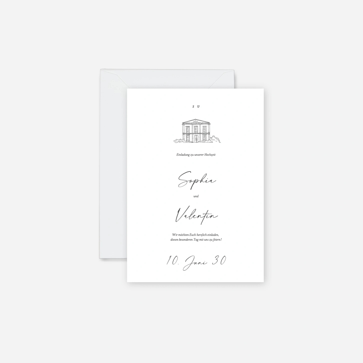 Hochzeitseinladung Zarte Begegnung